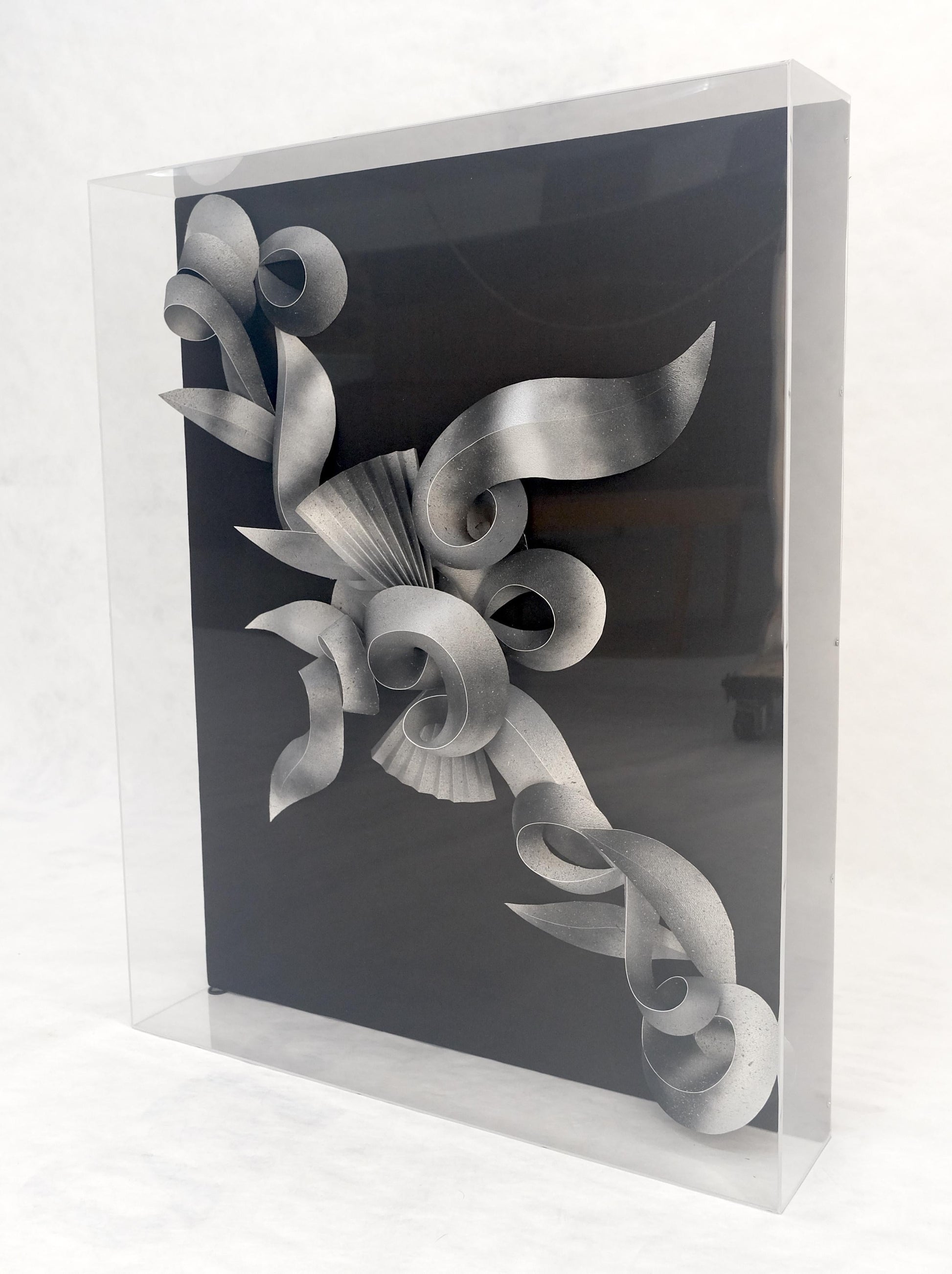 EstablishedLines Showcased 3D Abstract Signed Greg Copeland Paper Sculpture Rectangular Wall Art