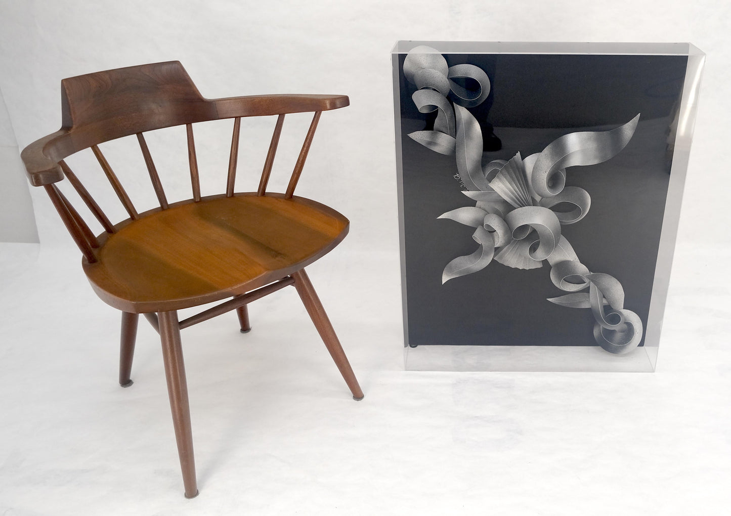 EstablishedLines Showcased 3D Abstract Signed Greg Copeland Paper Sculpture Rectangular Wall Art