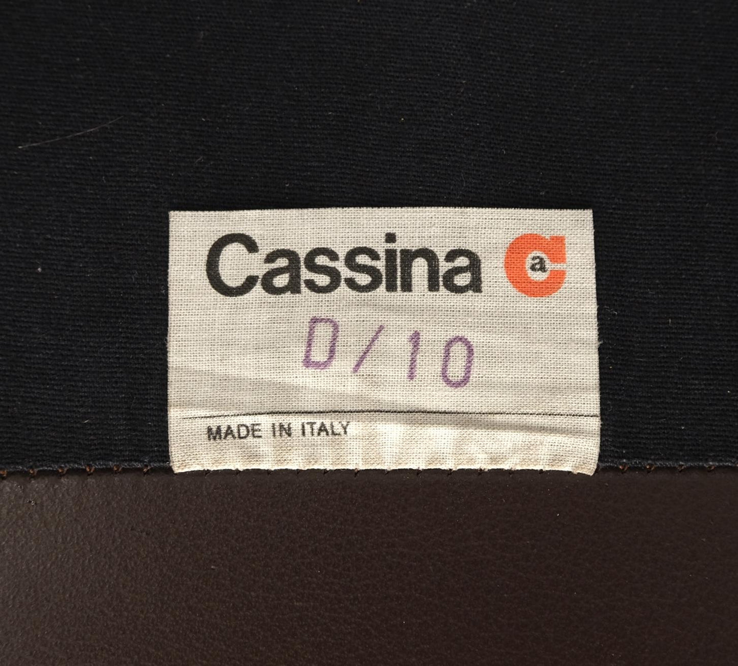 EstablishedLines Pair of Dark Brown Plum Leather Break Side Chairs Mario Bellini for Cassina Mint