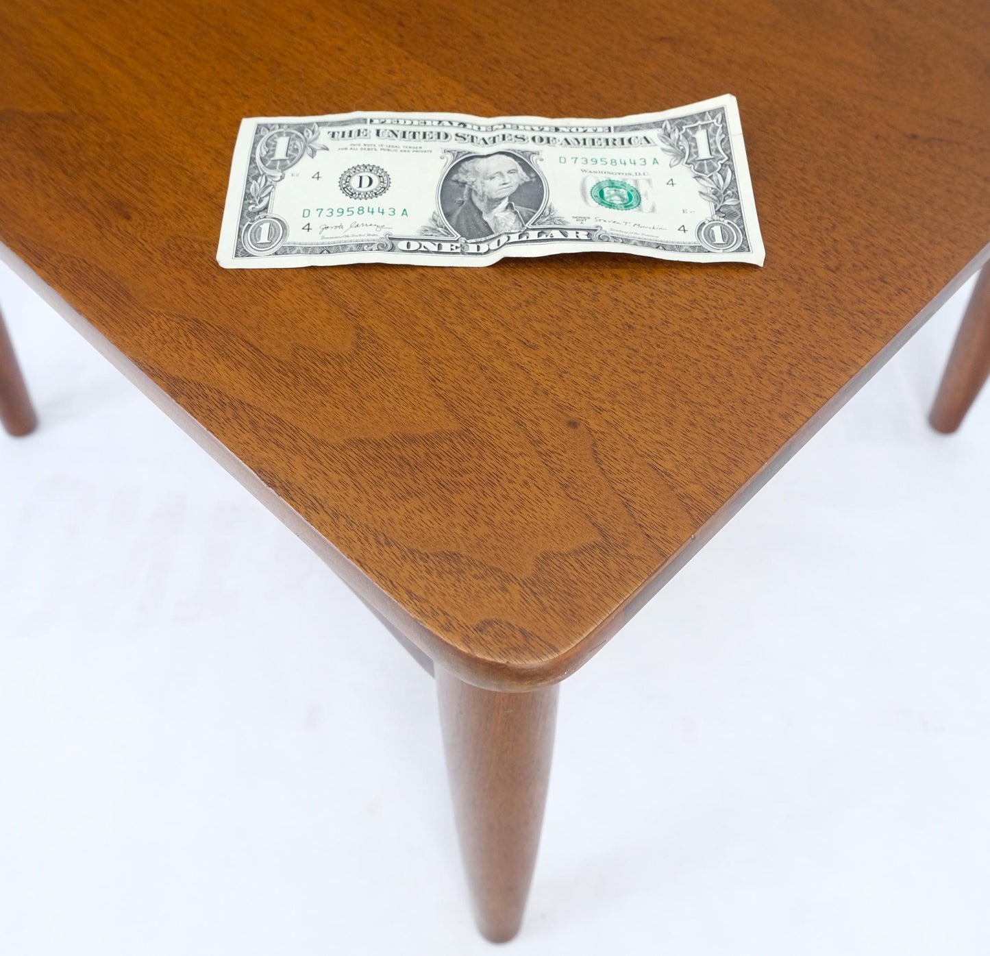 EstablishedLines Square Mid-Century Modern Walnut Dowel Leg Side Coffee Occasional Table Mint!