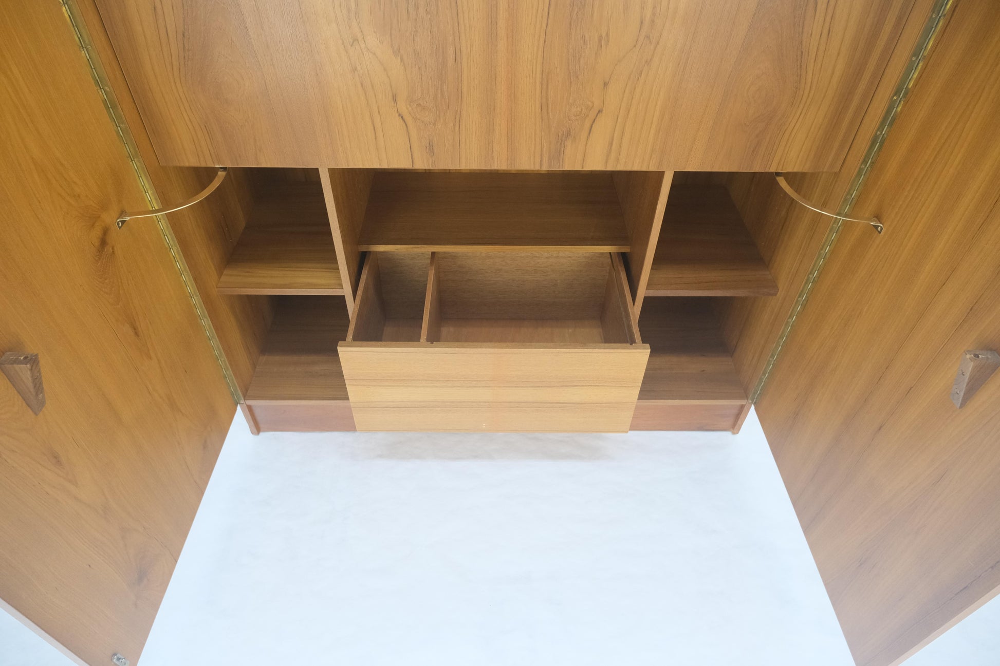 EstablishedLines Danish Teak Mid Century Modern Drop Front Secretary Box Desk Cabinet MINT