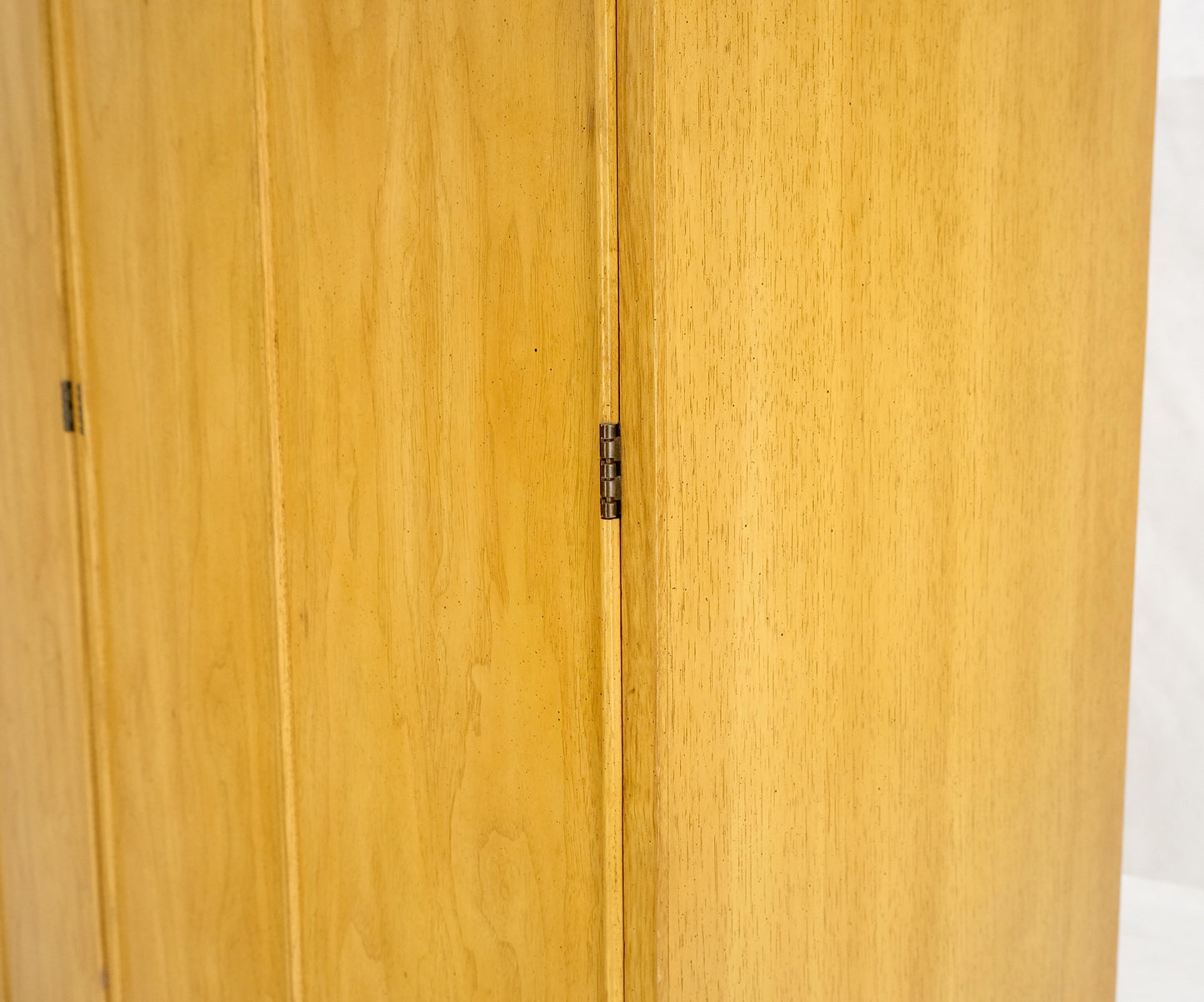 EstablishedLines Blond Walnut Side by Side 4 Doors Two Compartment Chest Drawers Dresser MINT!