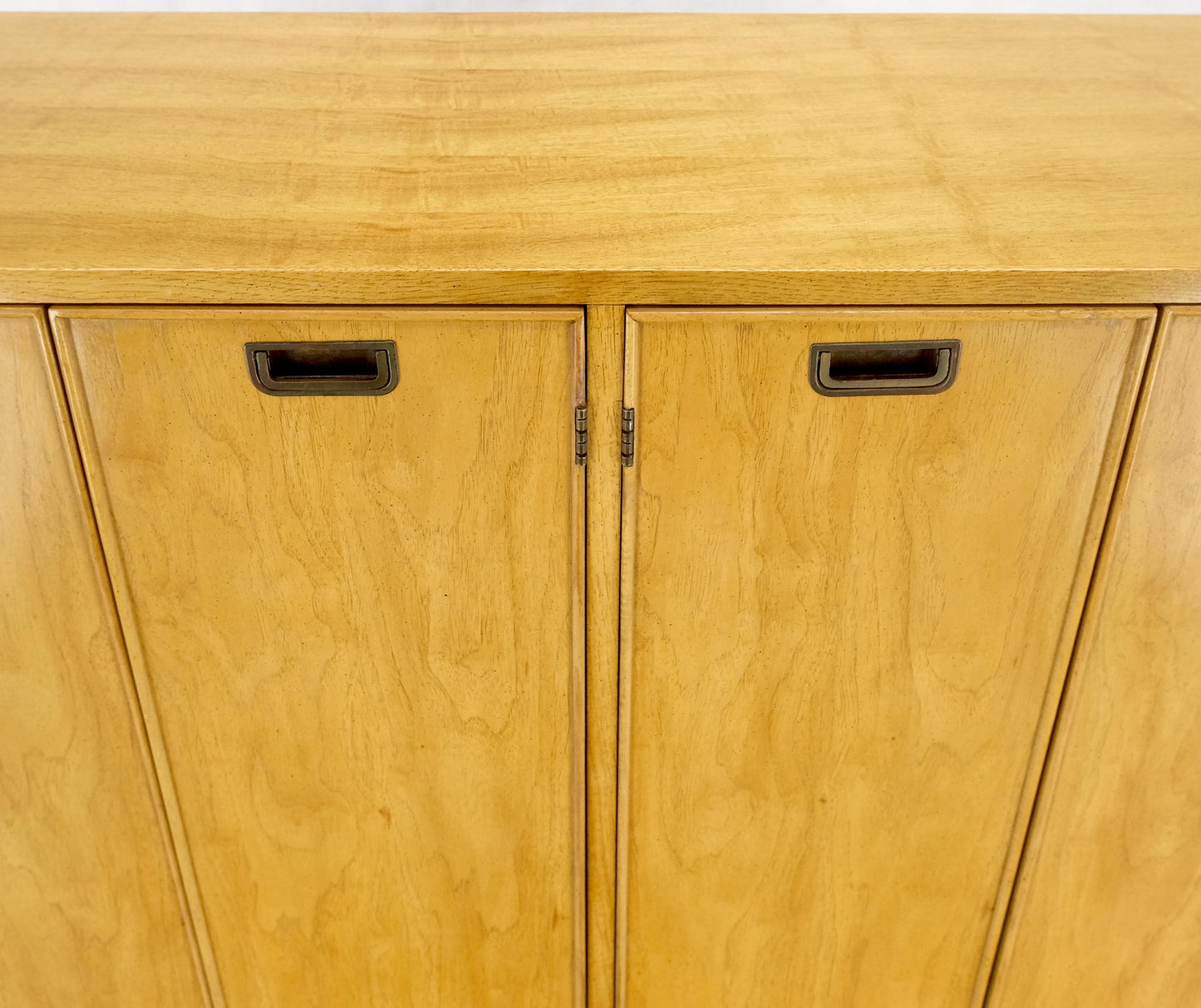 EstablishedLines Blond Walnut Side by Side 4 Doors Two Compartment Chest Drawers Dresser MINT!
