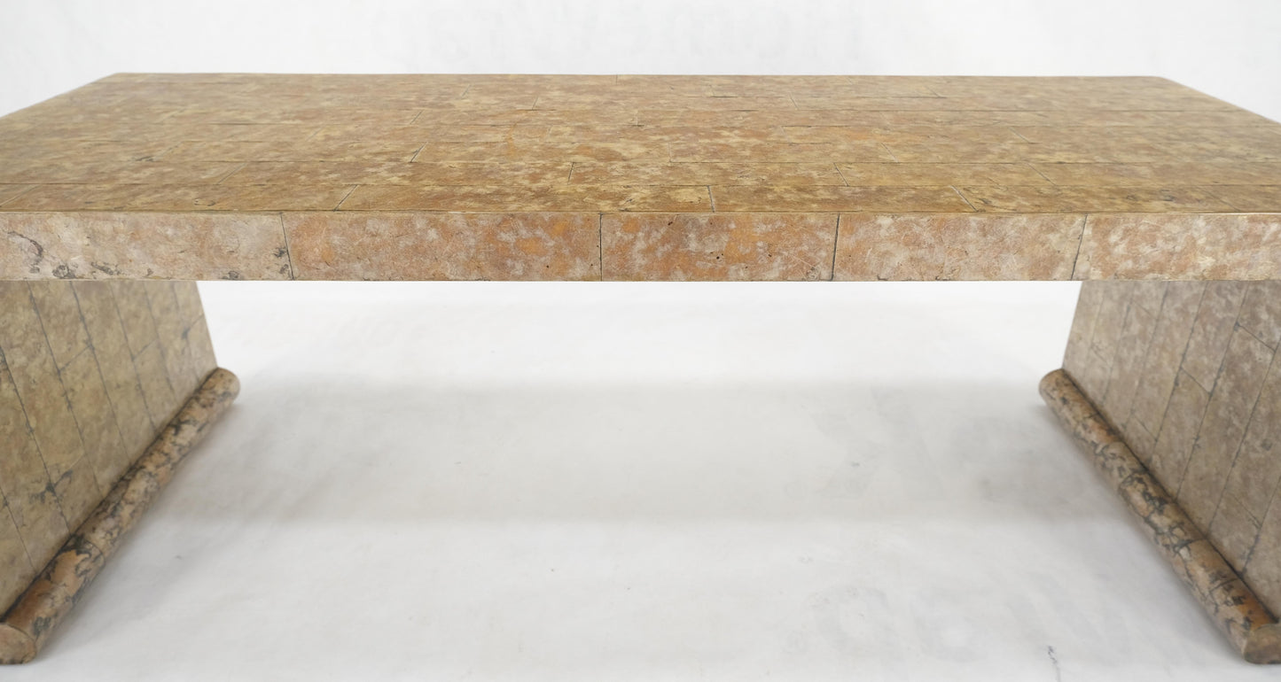 EstablishedLines Waterfall Mica Tiles 4' Long Coffee Table Bench 1970's Mid Century Modern MINT!