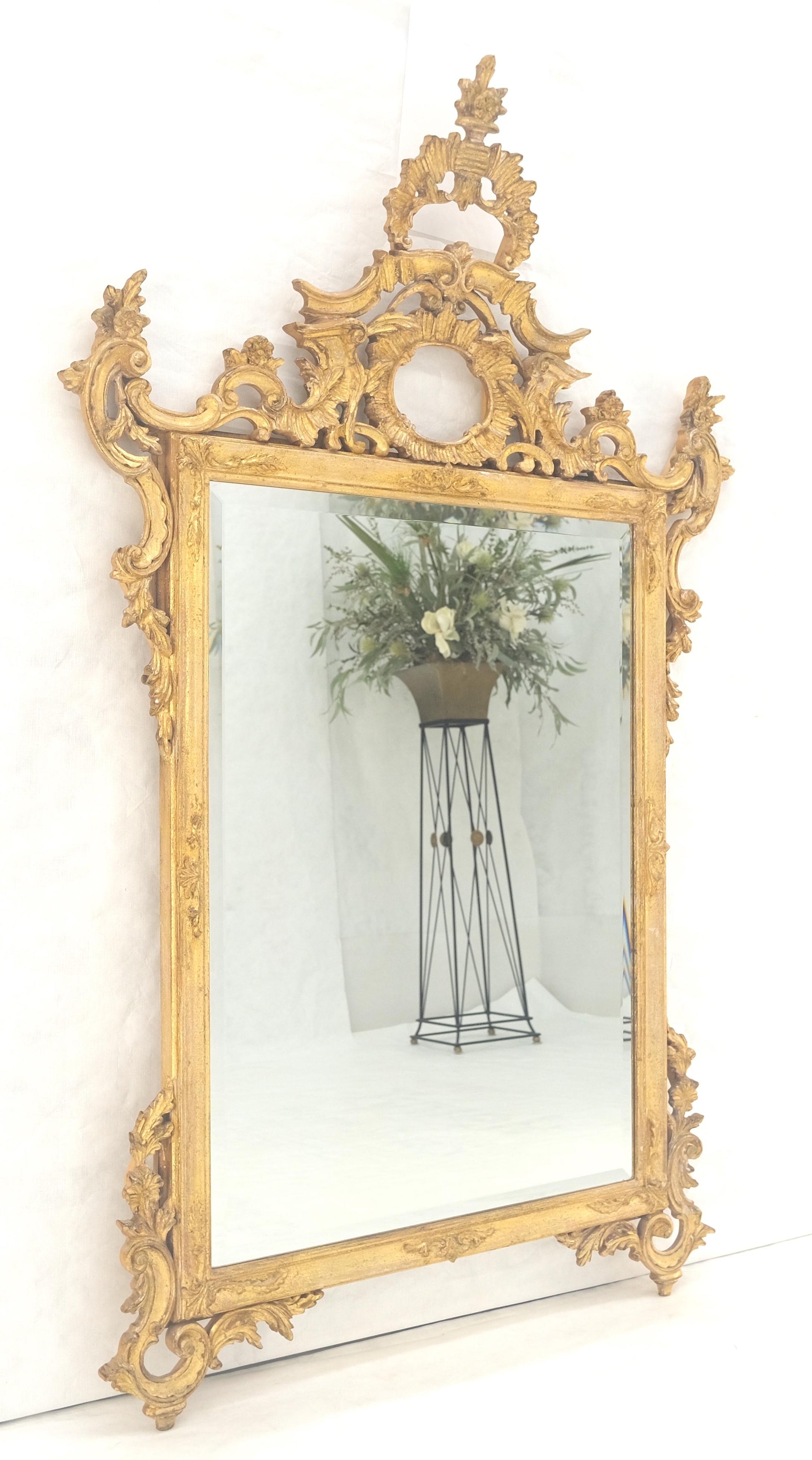 EstablishedLines Fine Rococo Style Large 53x40 Wall Mirror Rococo Style Made in Italy Mint