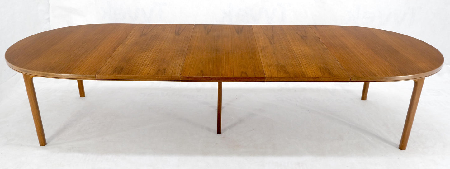 EstablishedLines Dux of Sweden Oval Walnut Danish Dining Table w/ 3Leaves Total 135" in Length