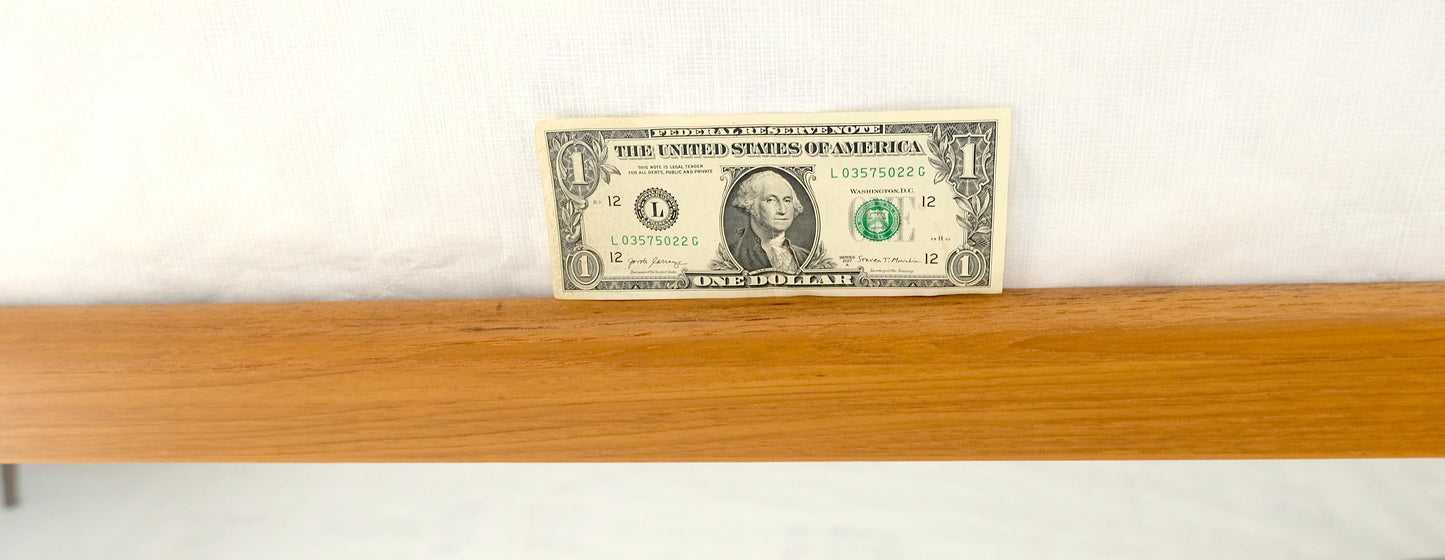 EstablishedLines Solid Teak Frame Danish Mid Century Modern 32x44 Rectangle Wall Mirror Mint!