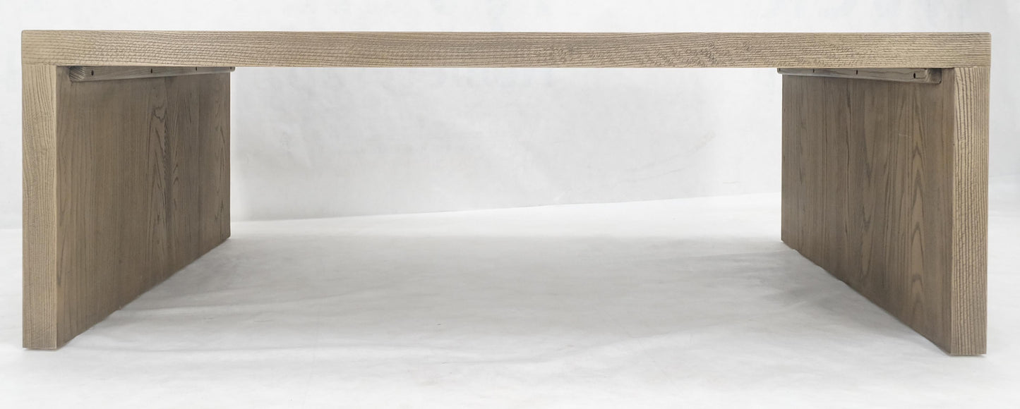 EstablishedLines Large 40x60 Rectangle Cerused White Wash Solid Oak Dovetailed Coffee Table MINT!