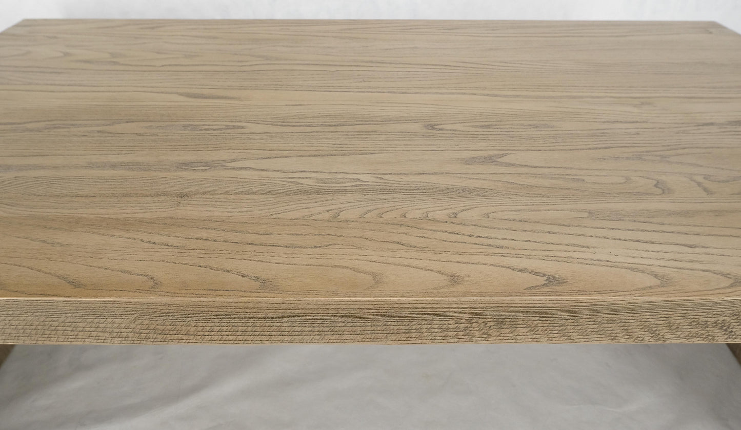 EstablishedLines Large 40x60 Rectangle Cerused White Wash Solid Oak Dovetailed Coffee Table MINT!