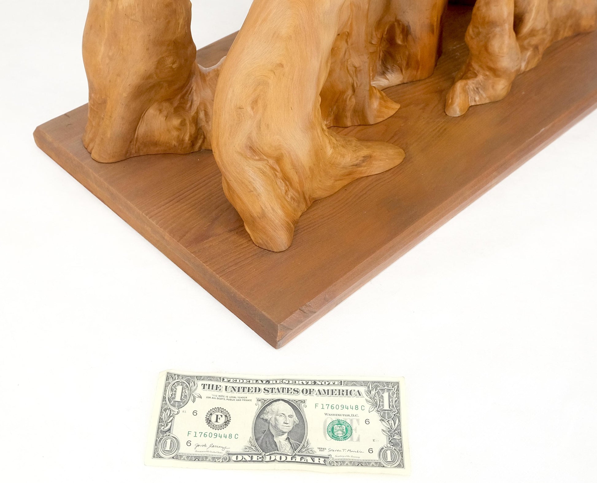 EstablishedLines Mid Century Cypres Root Driftwood Style Backet Weave Shape Shade Table Lamp MINT