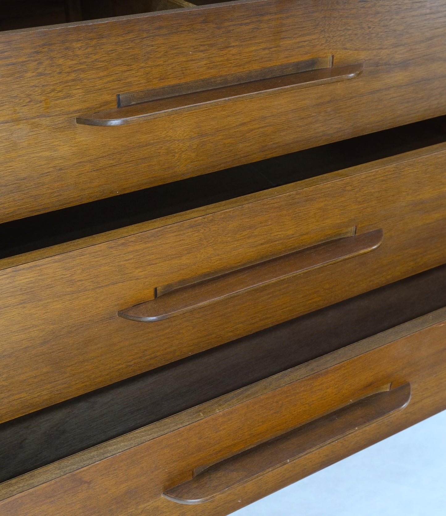 EstablishedLines Light Medium Walnut Gentleman's High Chest Dresser Cabinet Mid-Century Modern