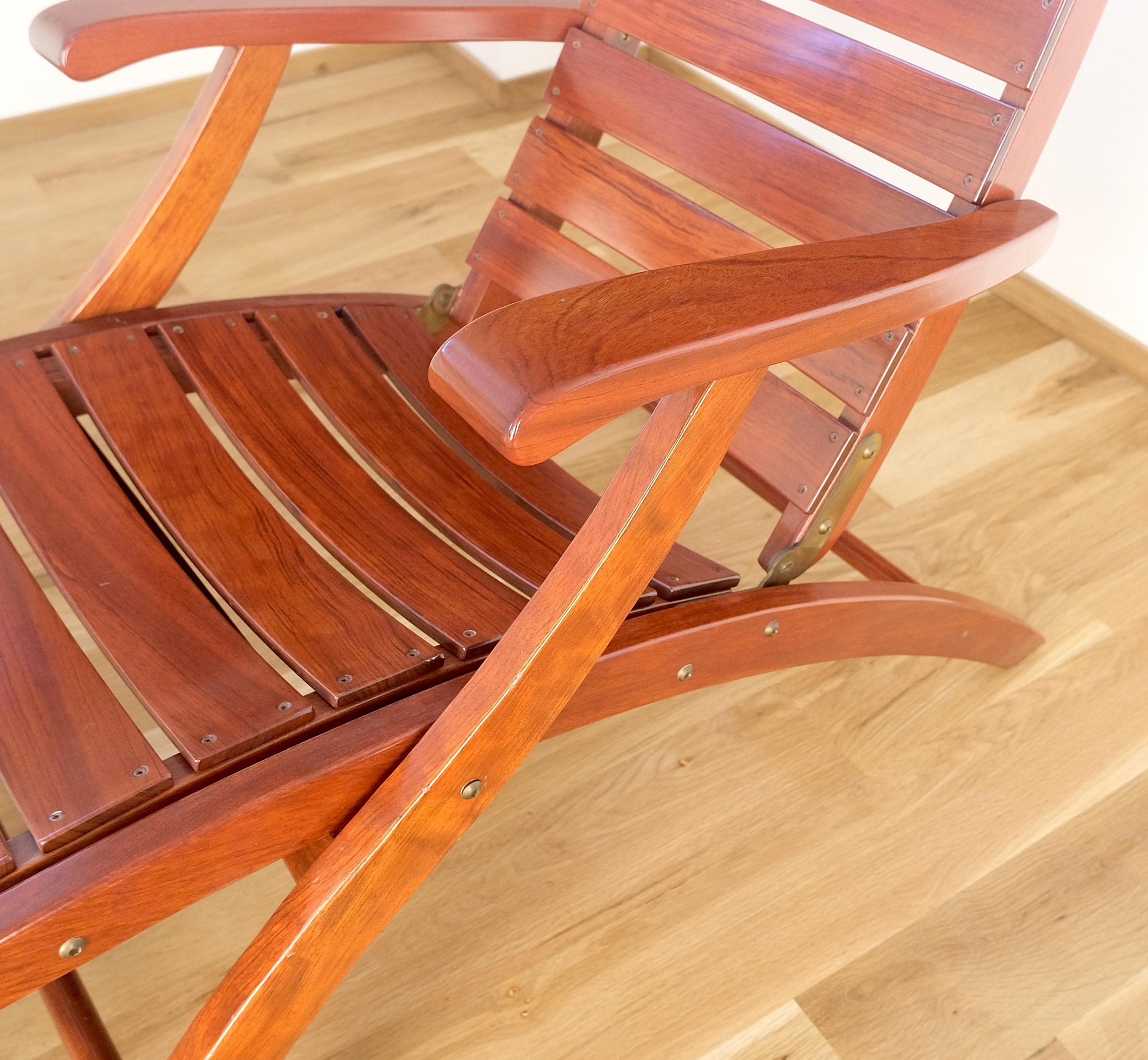 EstablishedLines Tricomfort Made in France SOLID Rosewood Lounge Chairs Ottomans Coffee Table