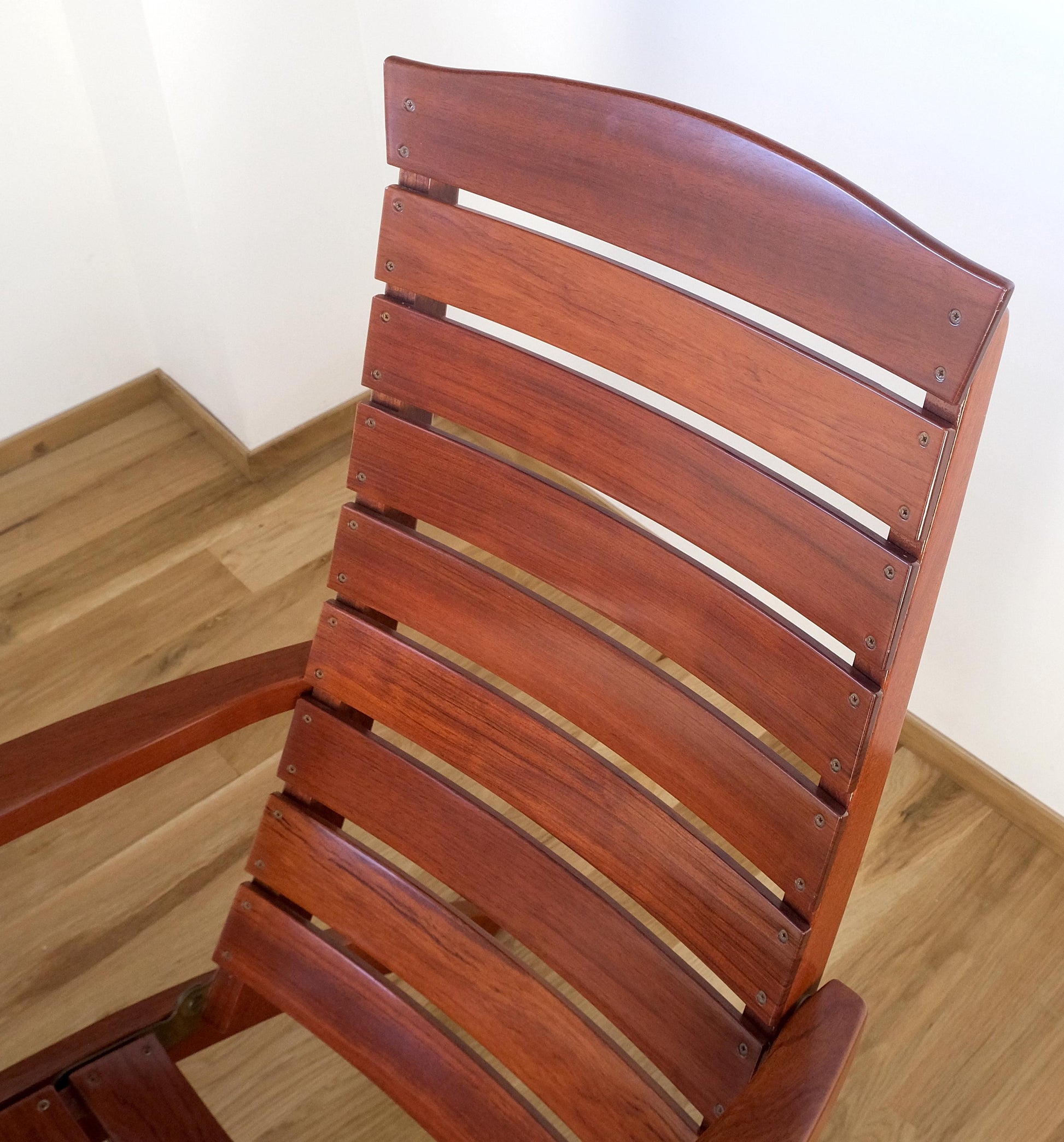 EstablishedLines Tricomfort Made in France SOLID Rosewood Lounge Chairs Ottomans Coffee Table