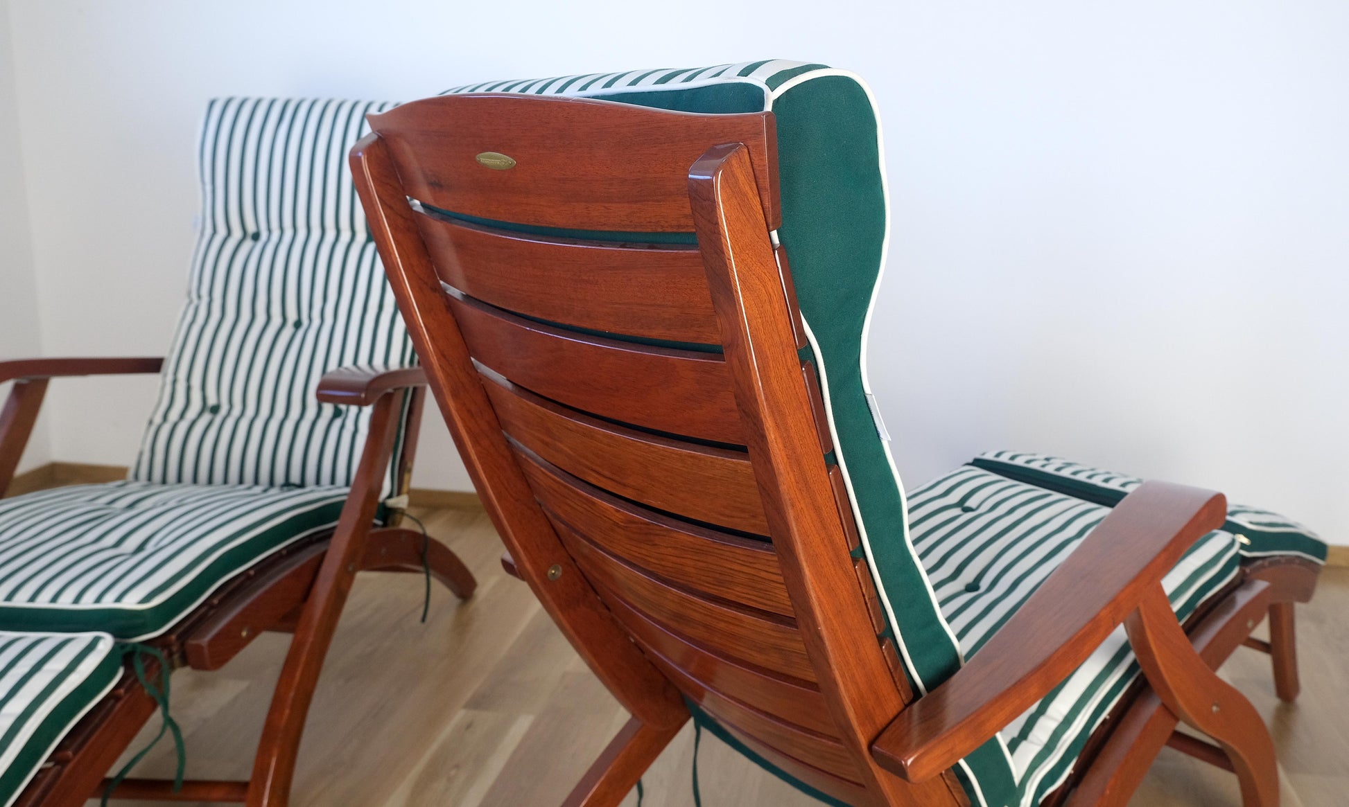 EstablishedLines Tricomfort Made in France SOLID Rosewood Lounge Chairs Ottomans Coffee Table