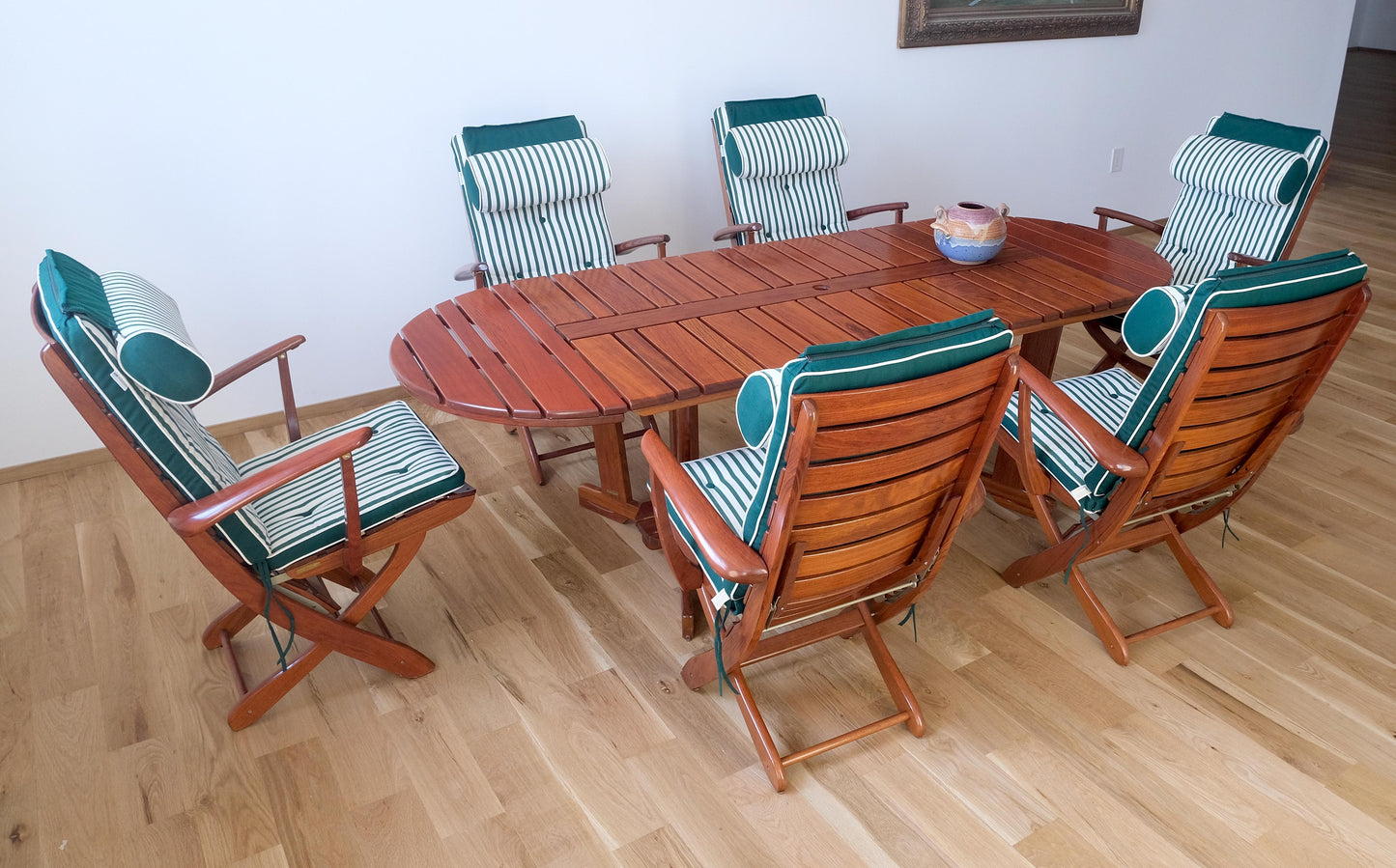EstablishedLines Tricomfort Madein France SOLID Rosewood Adjustable Chairs Folding Table Outdoor