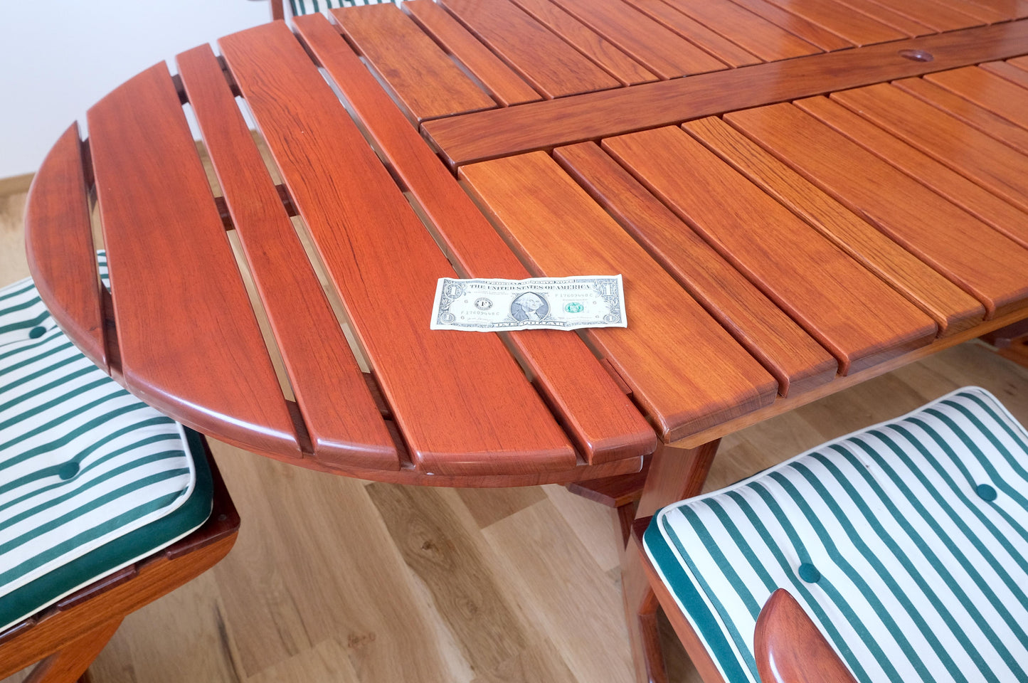 EstablishedLines Tricomfort Madein France SOLID Rosewood Adjustable Chairs Folding Table Outdoor