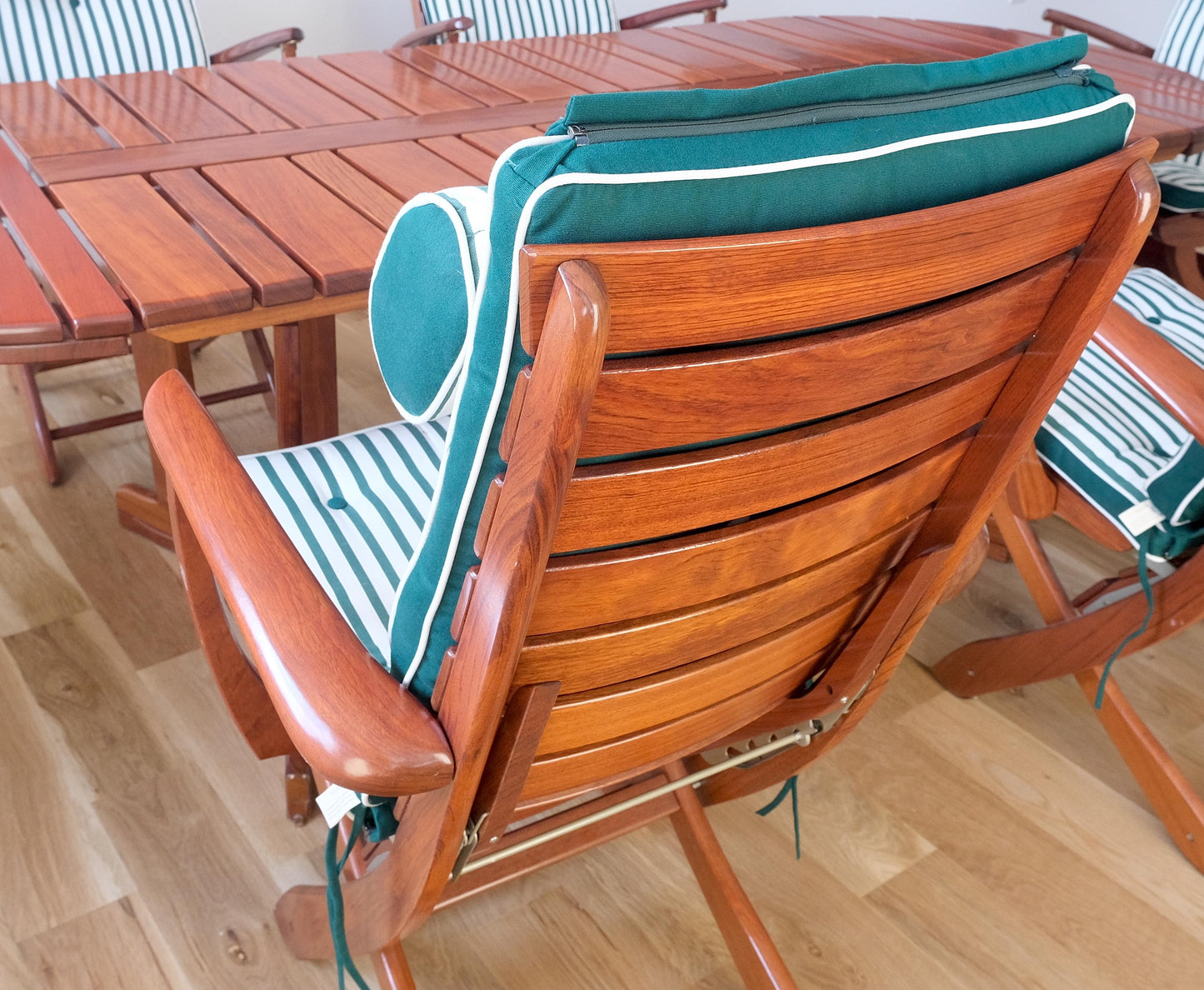 EstablishedLines Tricomfort Madein France SOLID Rosewood Adjustable Chairs Folding Table Outdoor