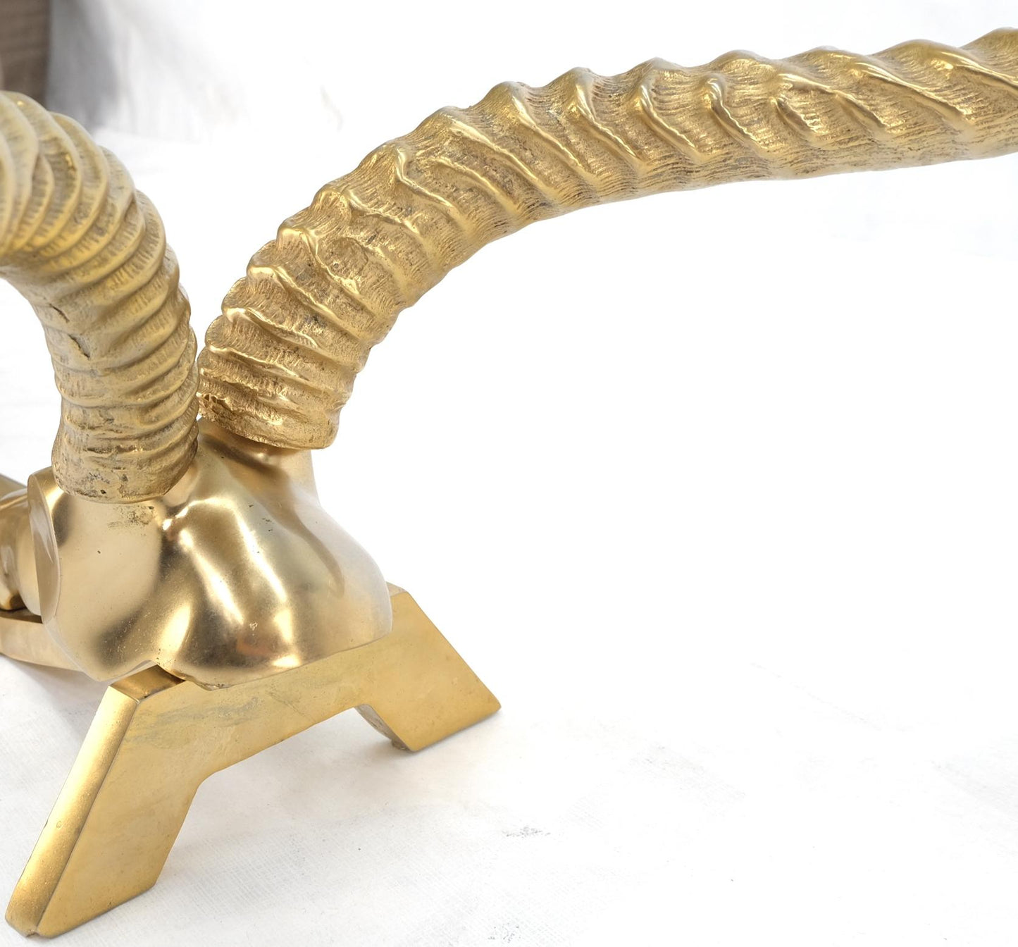 EstablishedLines Antelope Horn Oval Coffee Table Dikran Khoubesserian for Fondica France Patina