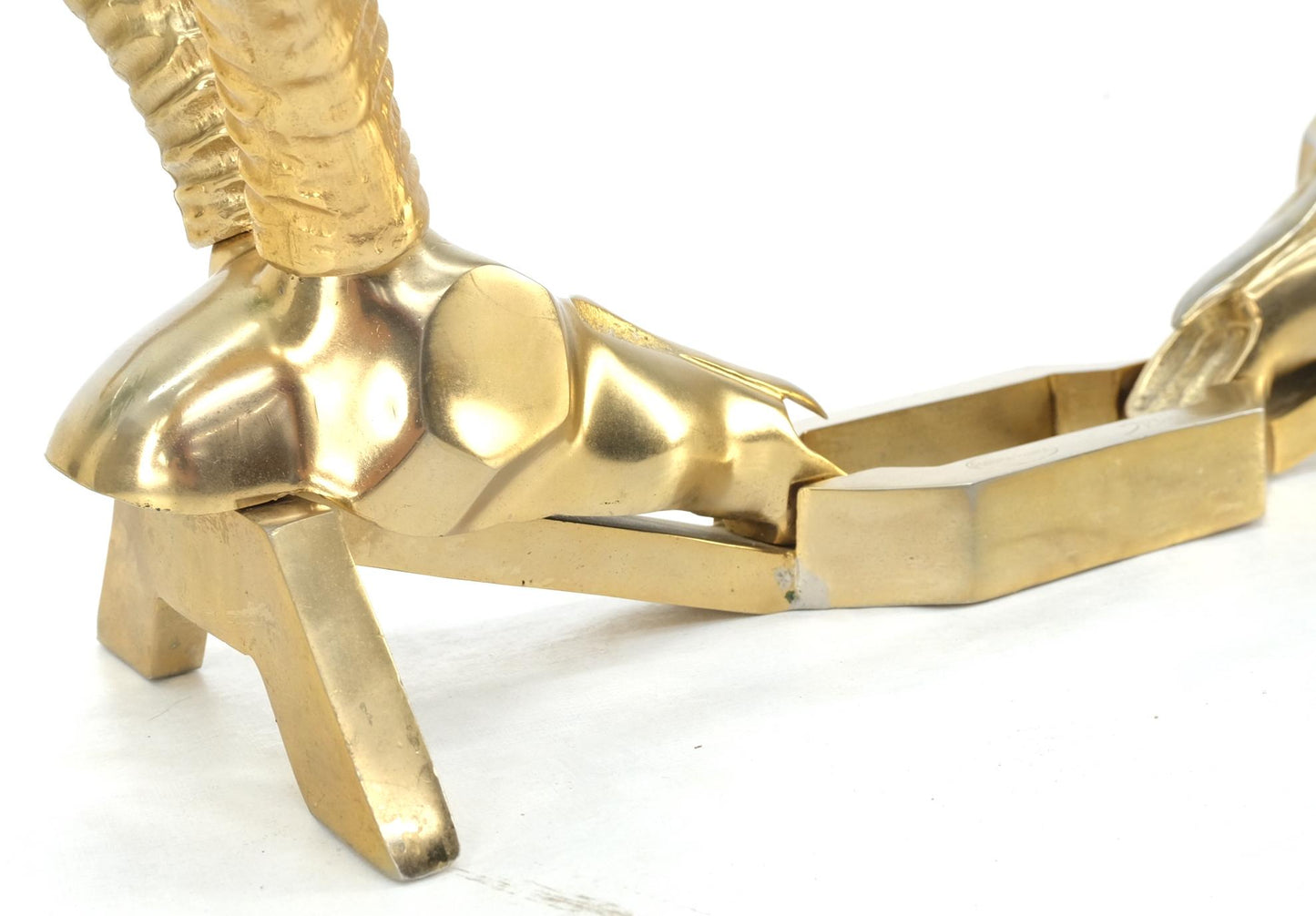 EstablishedLines Antelope Horn Oval Coffee Table Dikran Khoubesserian for Fondica France Patina