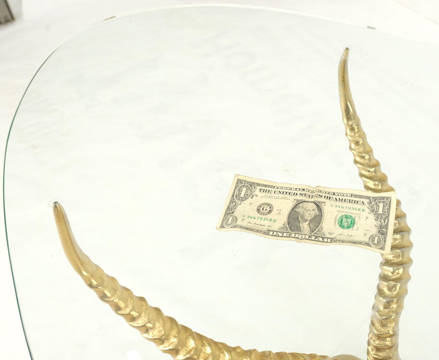 EstablishedLines Antelope Horn Oval Coffee Table Dikran Khoubesserian for Fondica France Patina