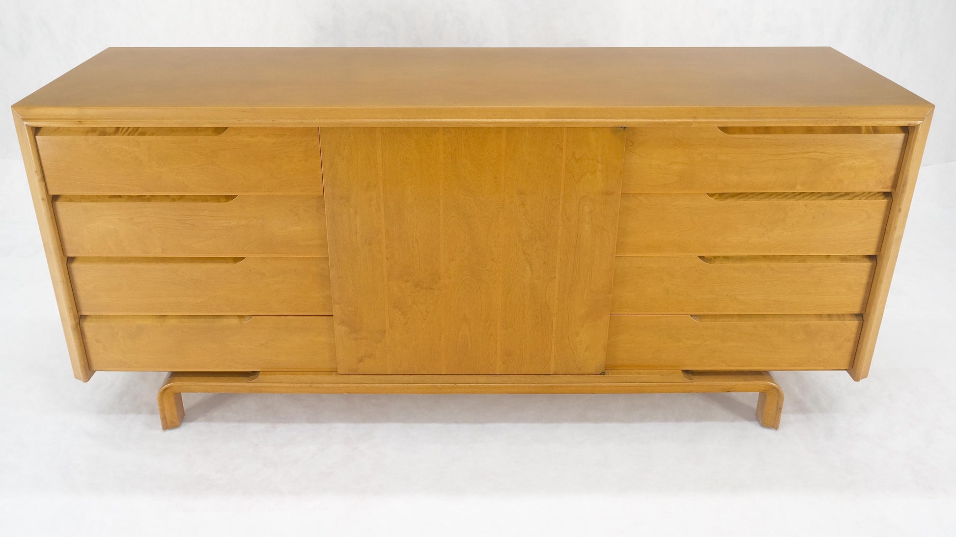 EstablishedLines Edmond Spence 9 Drawers Blond Birch Swedish Mid Century Modern Dresser Credenza