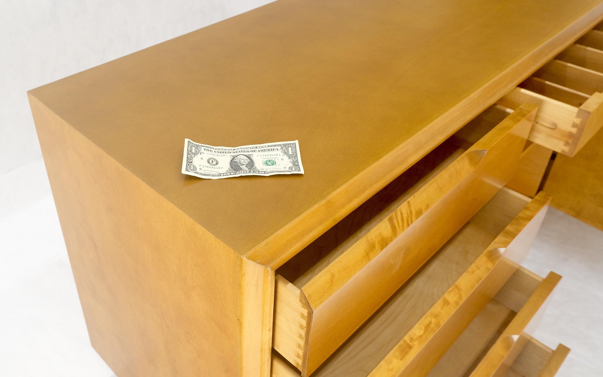 EstablishedLines Edmond Spence 9 Drawers Blond Birch Swedish Mid Century Modern Dresser Credenza