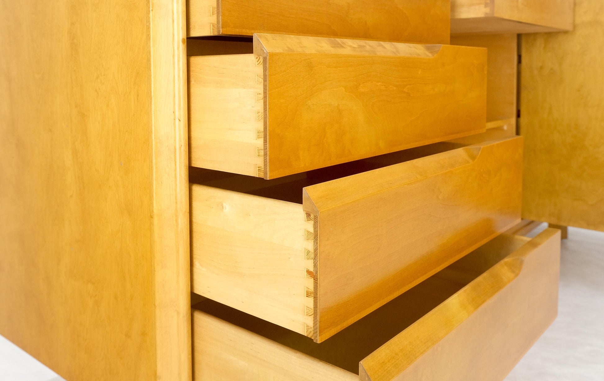 EstablishedLines Edmond Spence 9 Drawers Blond Birch Swedish Mid Century Modern Dresser Credenza