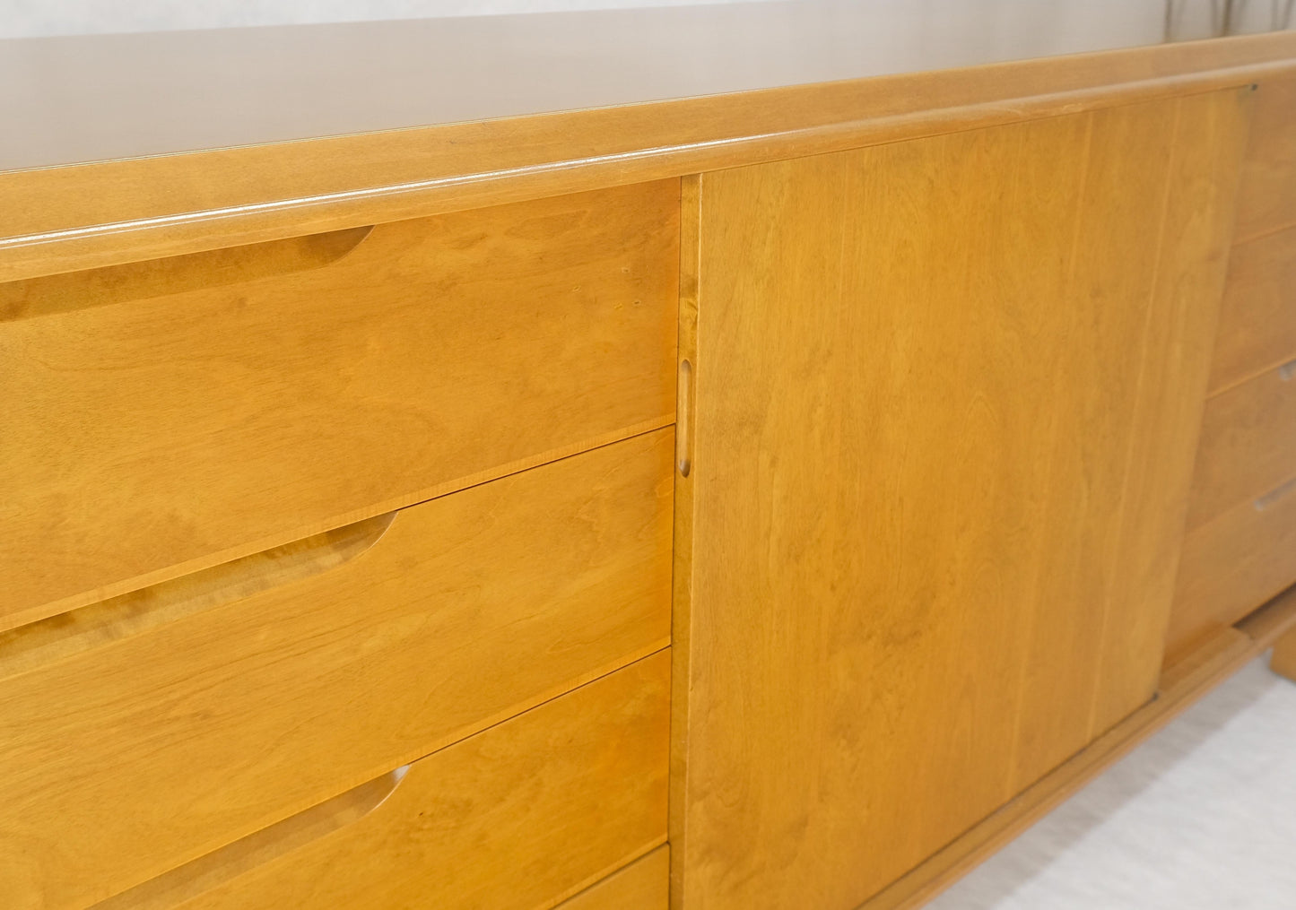 EstablishedLines Edmond Spence 9 Drawers Blond Birch Swedish Mid Century Modern Dresser Credenza