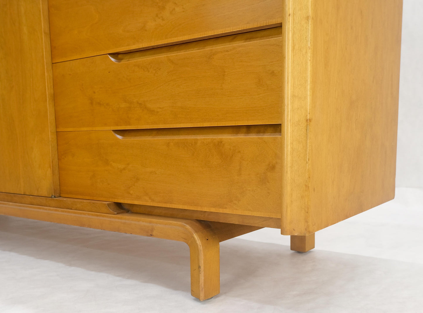EstablishedLines Edmond Spence 9 Drawers Blond Birch Swedish Mid Century Modern Dresser Credenza