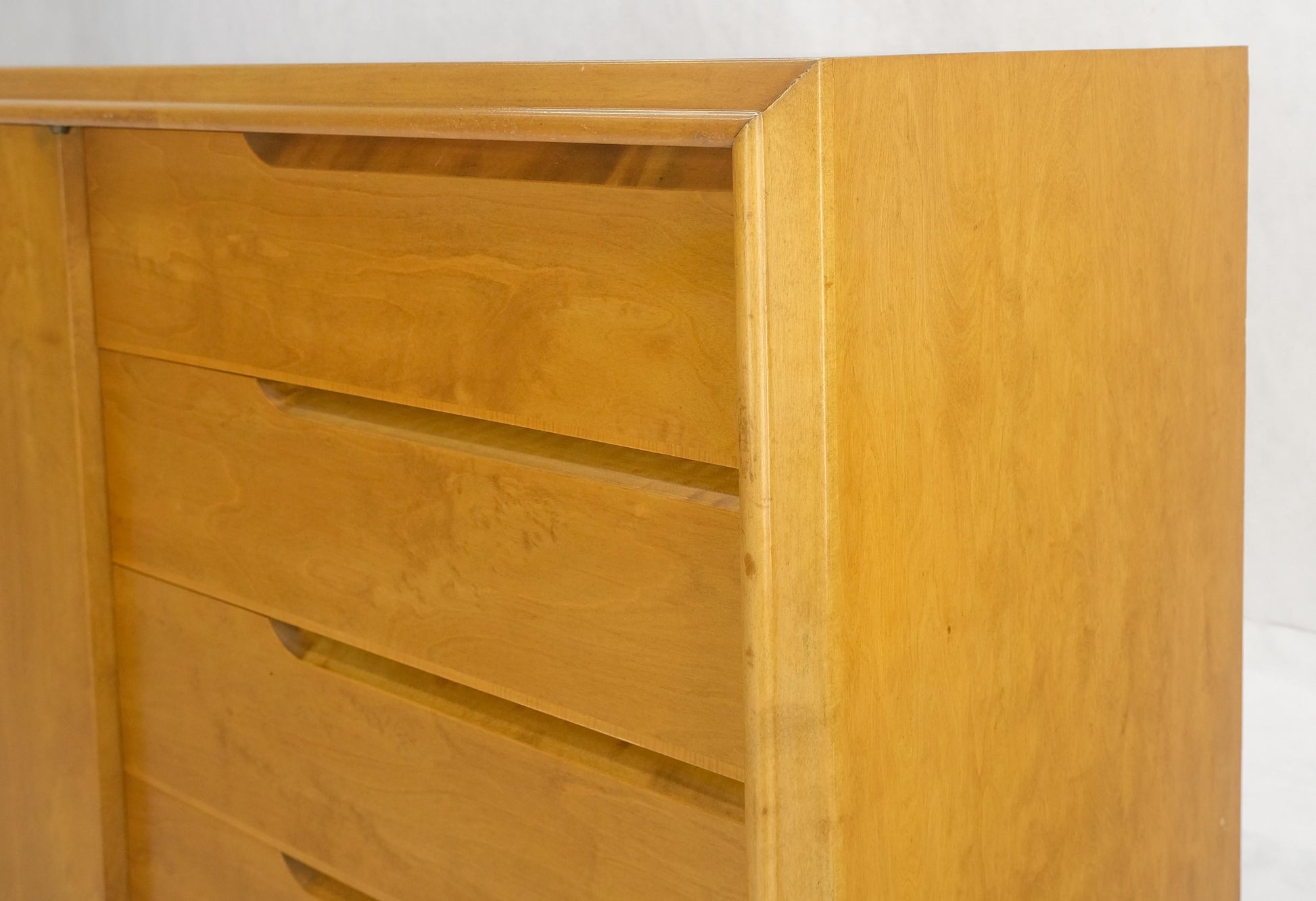 EstablishedLines Edmond Spence 9 Drawers Blond Birch Swedish Mid Century Modern Dresser Credenza