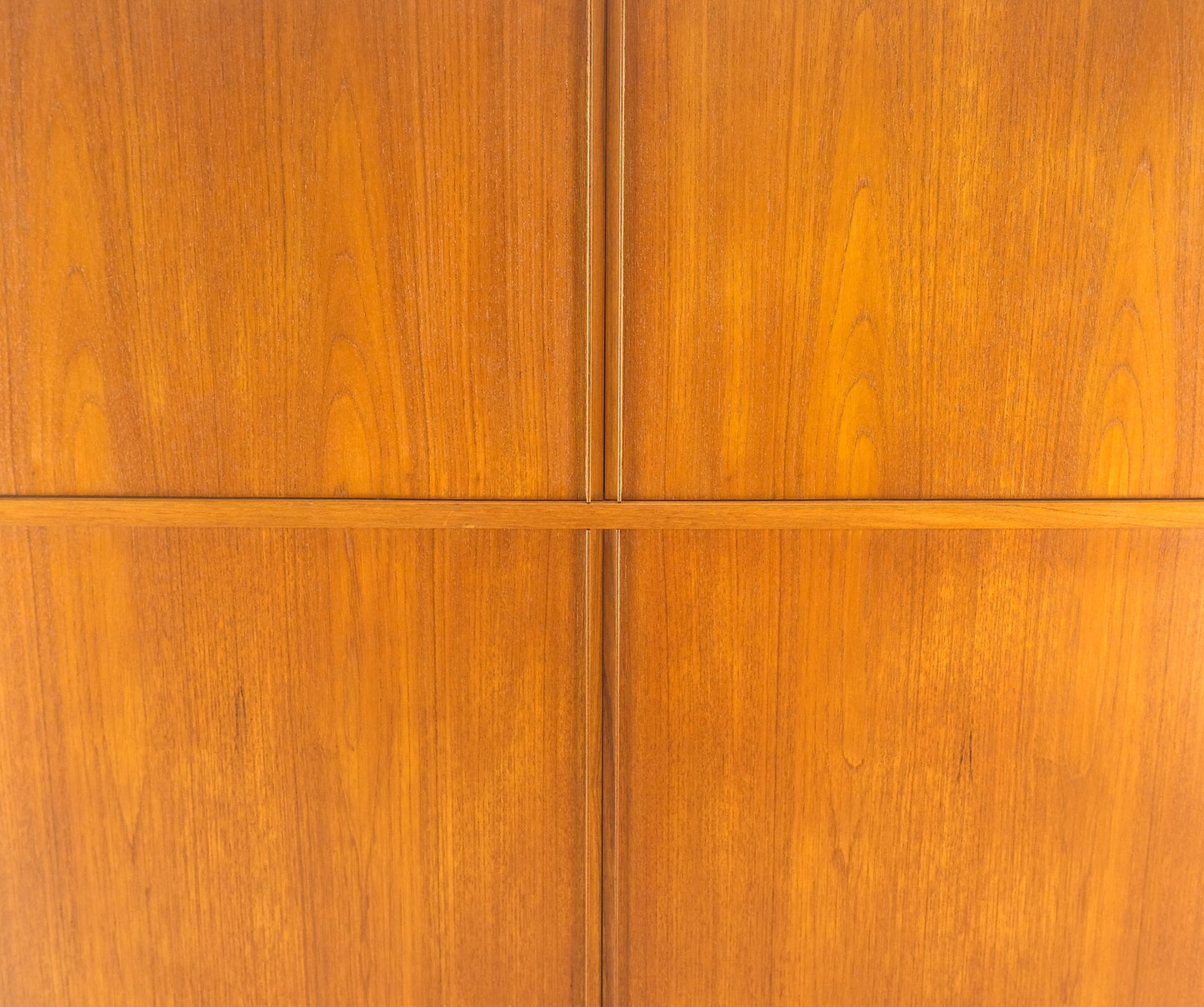 EstablishedLines Danish Teak Tambour Doors 9 Drawers Dresser High Boy Chest Credenza Cabinet MINT