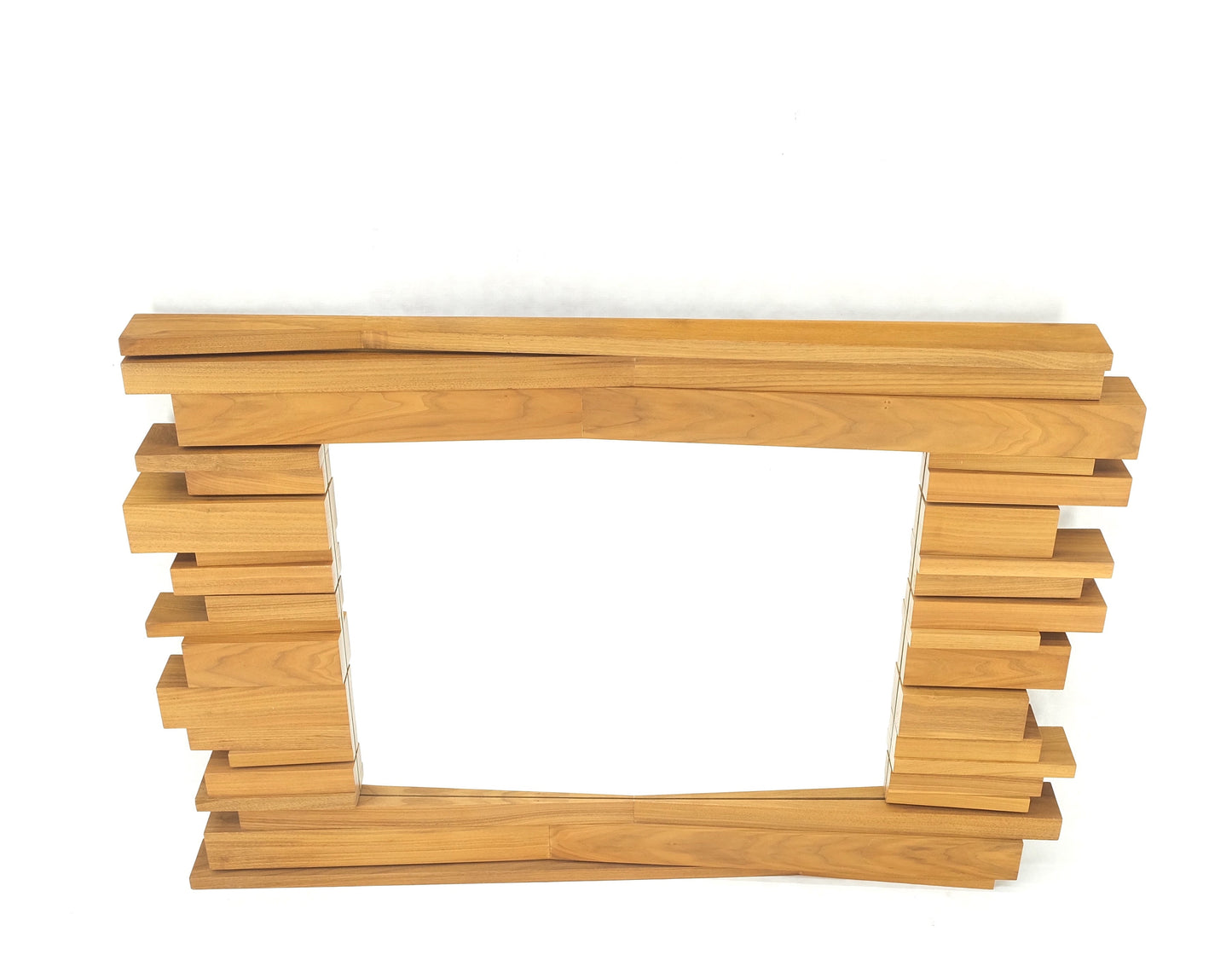 EstablishedLines Light Solid Walnut Arts and Crafts Style Mid-Century Modern Wall Mirror Mint!