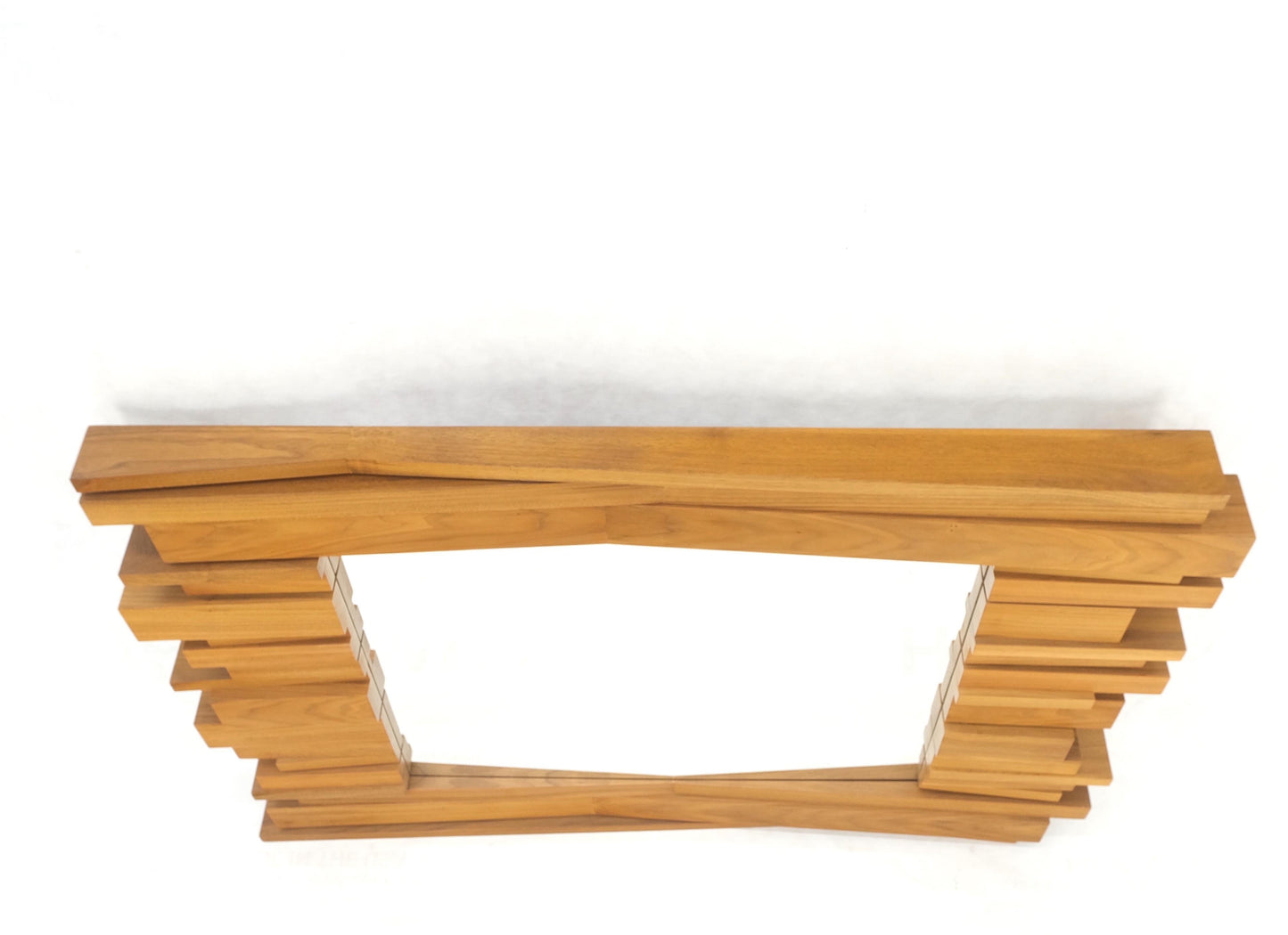 EstablishedLines Light Solid Walnut Arts and Crafts Style Mid-Century Modern Wall Mirror Mint!