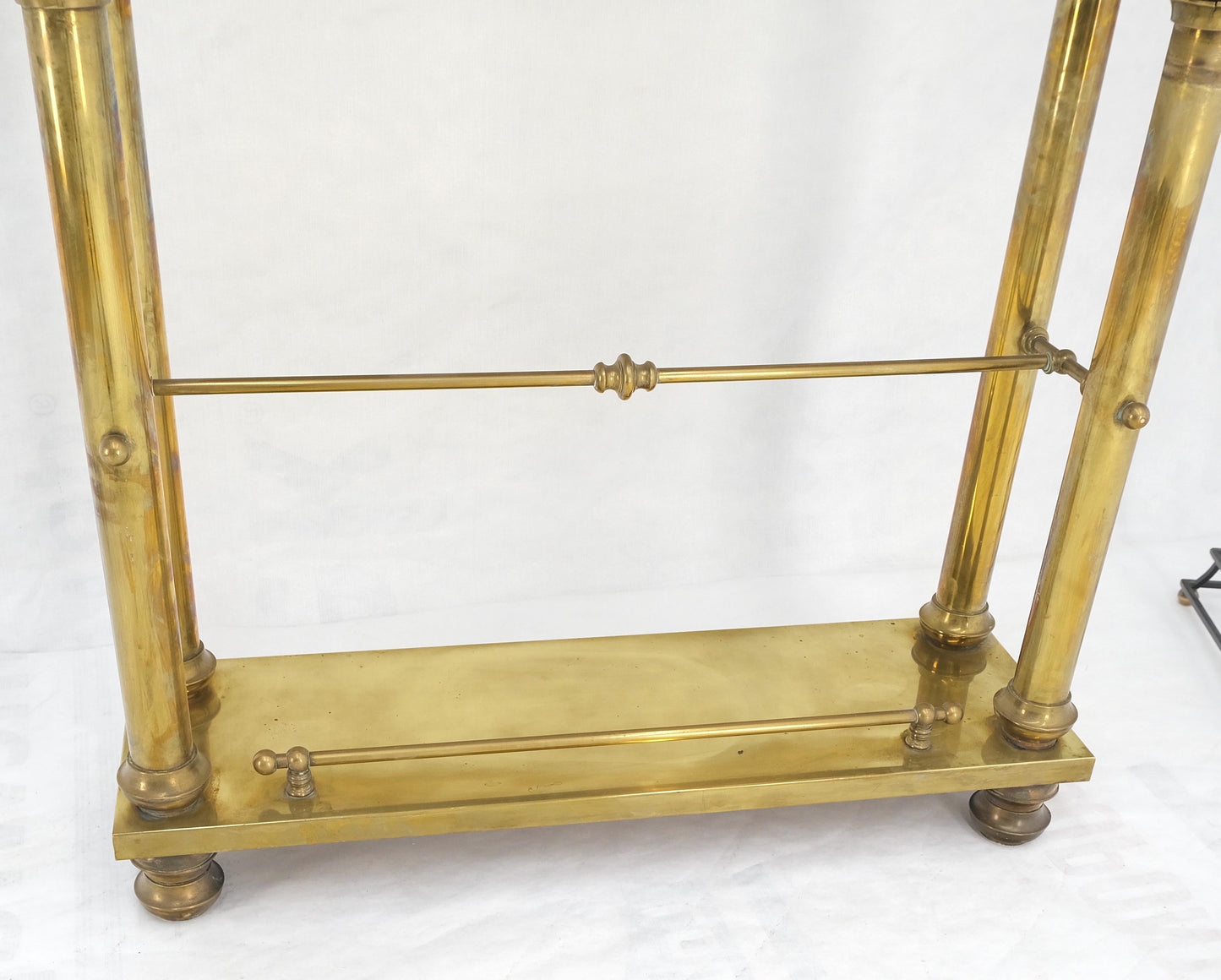 EstablishedLines Solid Brass Entryway Hall Tree Mirror Coat Rack Console Table Claw Feet