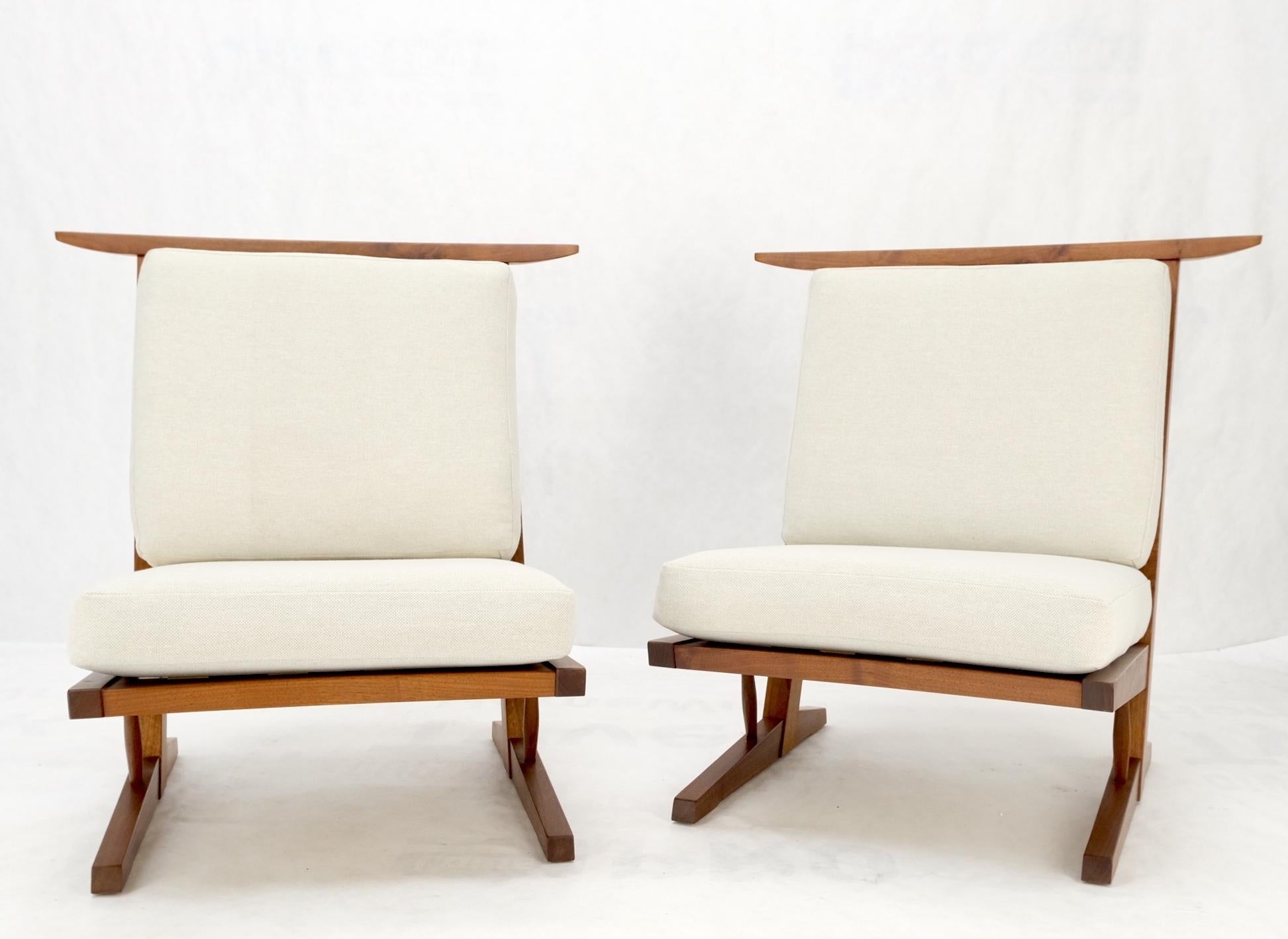 EstablishedLines Pair Mira Nakashima Conoid Lounge Chairs After George Nakashima, 2000