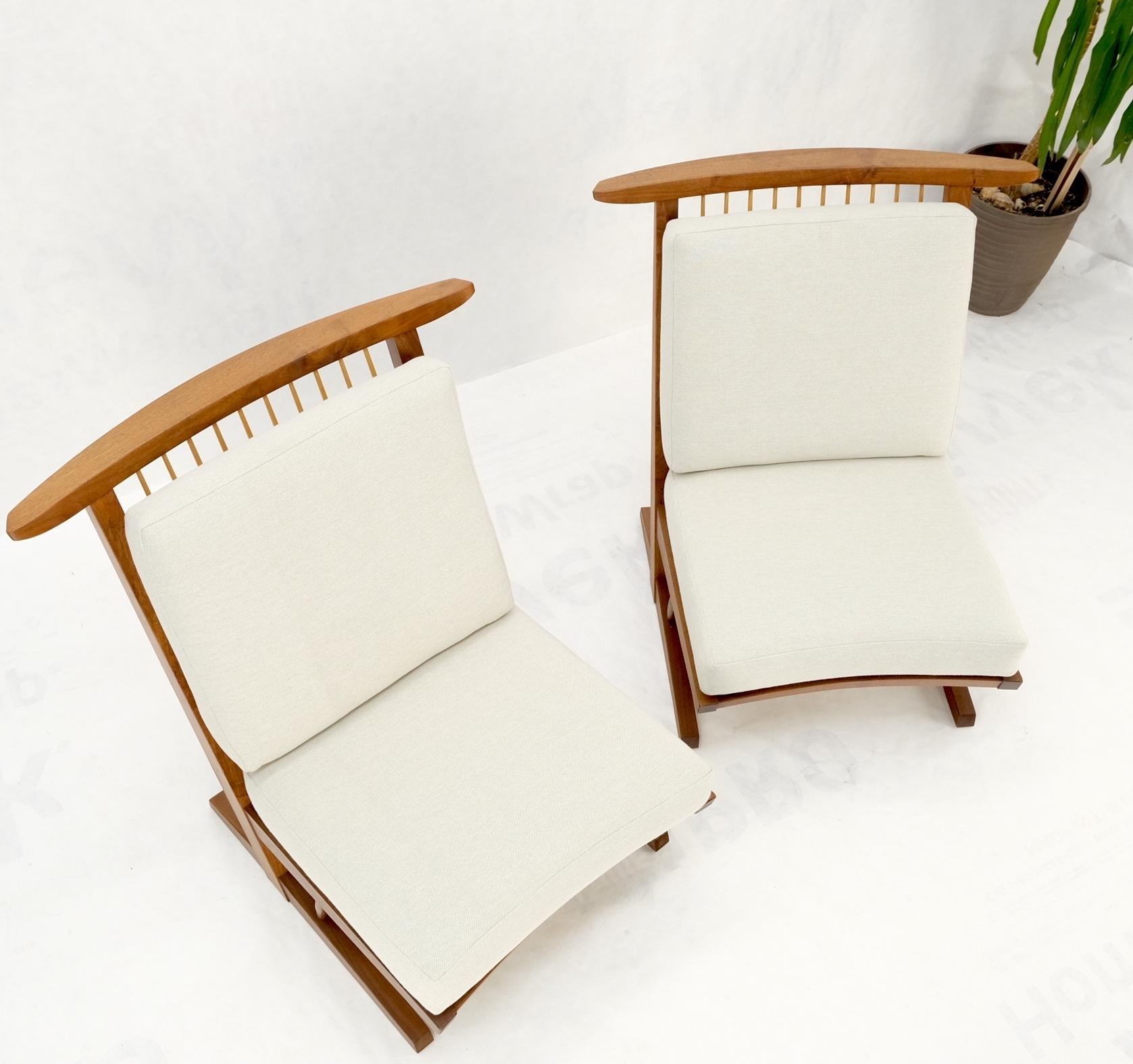 EstablishedLines Pair Mira Nakashima Conoid Lounge Chairs After George Nakashima, 2000