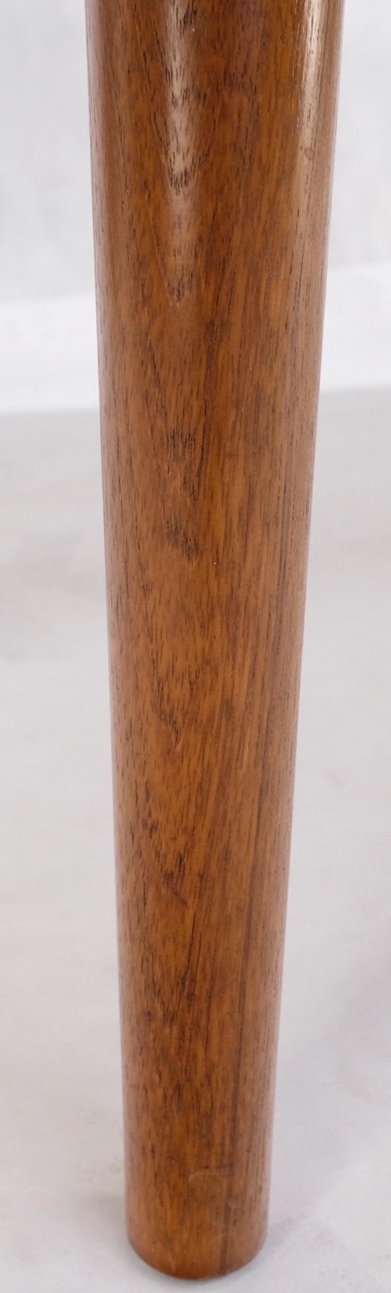 EstablishedLines Danish Teak Rounded Corners Rectangle Dining Table One Hide Away Board Leaf Mint