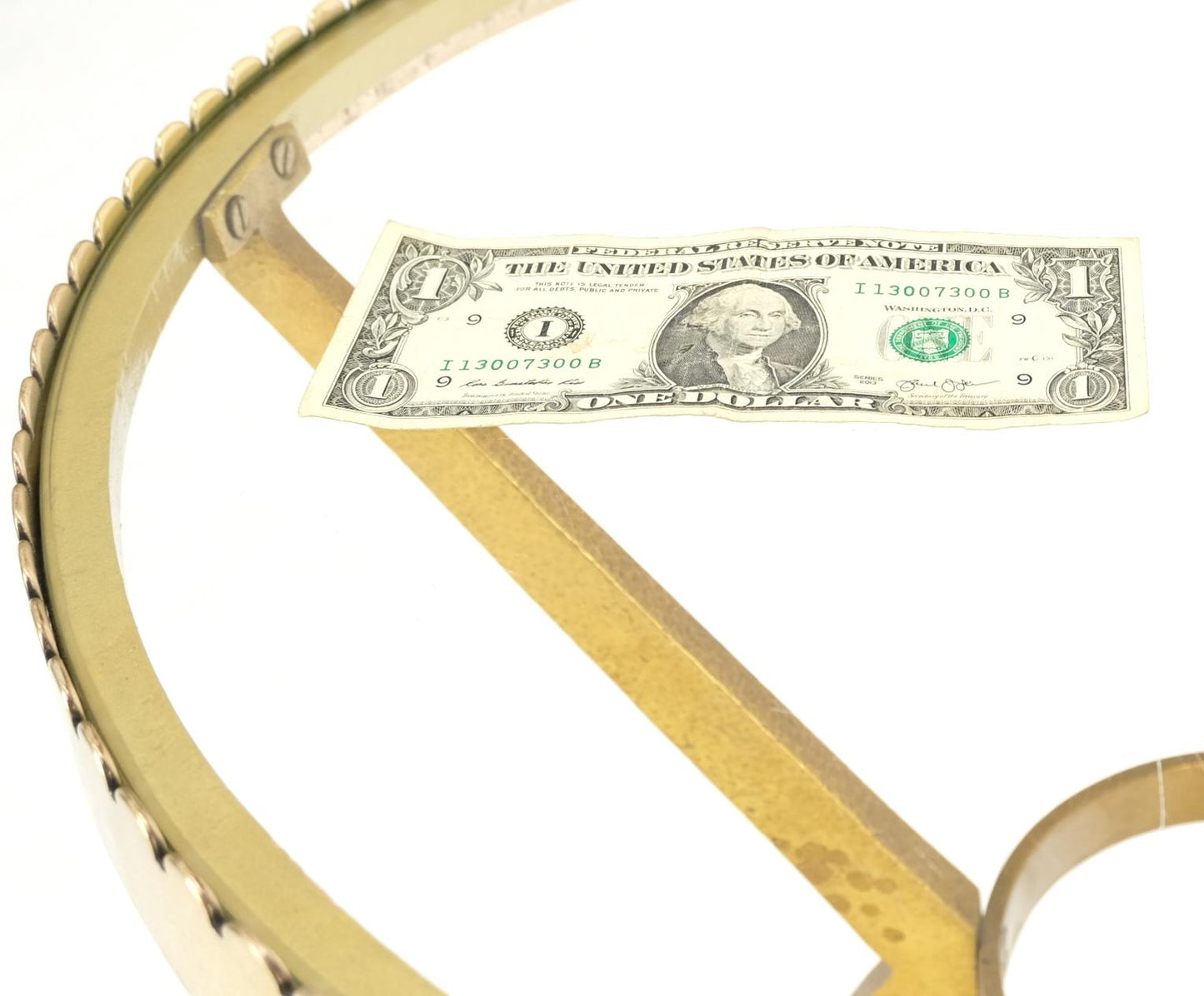 EstablishedLines Solid Hammered Brass Tri Legged Studio Artist Made Round Side End Table Pedestal