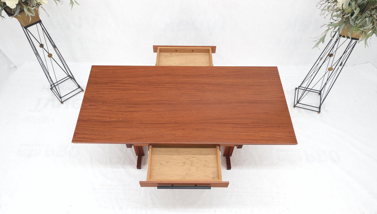 EstablishedLines All Solid Teak Top and Base Architectural Studio Made Partners Desk Mint!