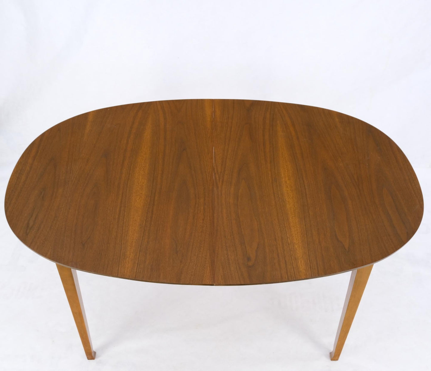EstablishedLines Oval Walnut Square Tapered Legs Mid Century Modern Dining Conference Table Mint