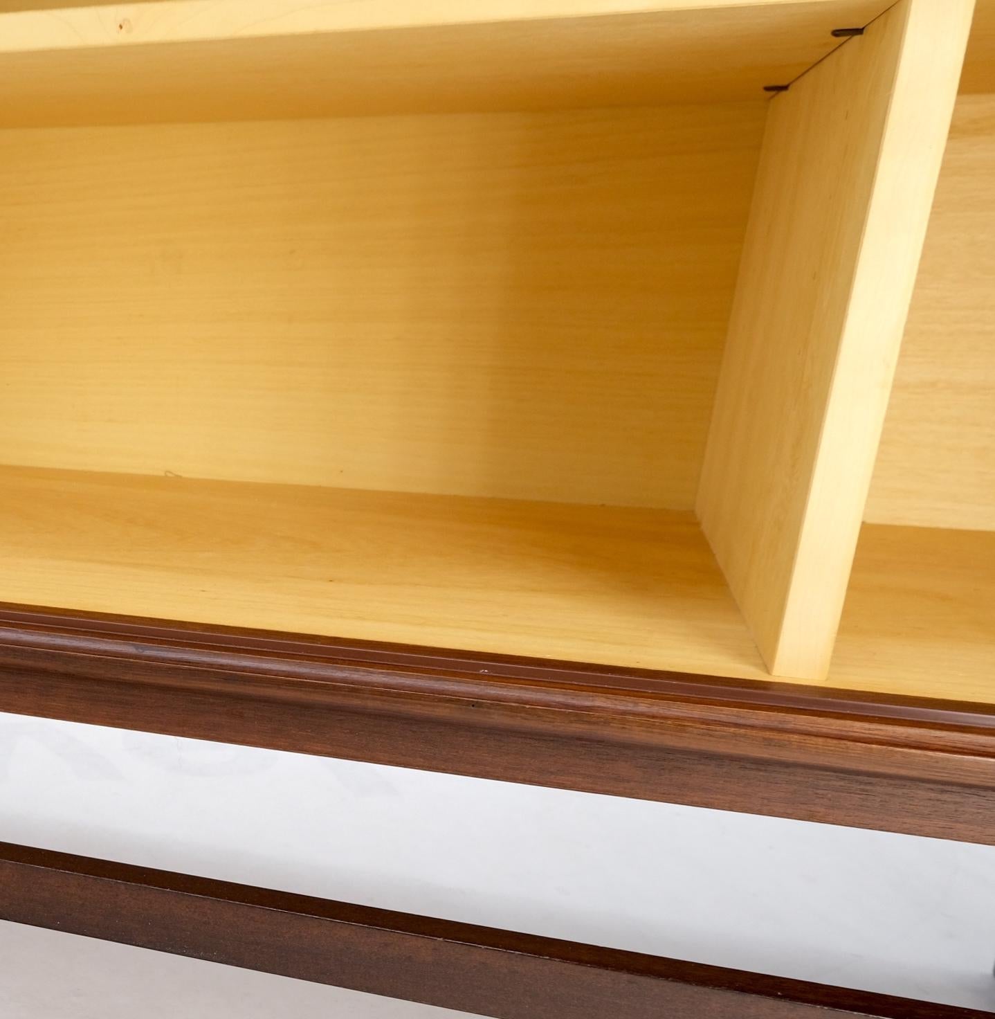 EstablishedLines Tambour Doors Rosewood Danish Mid-Century Modern Long Credenza Buffet Dresser