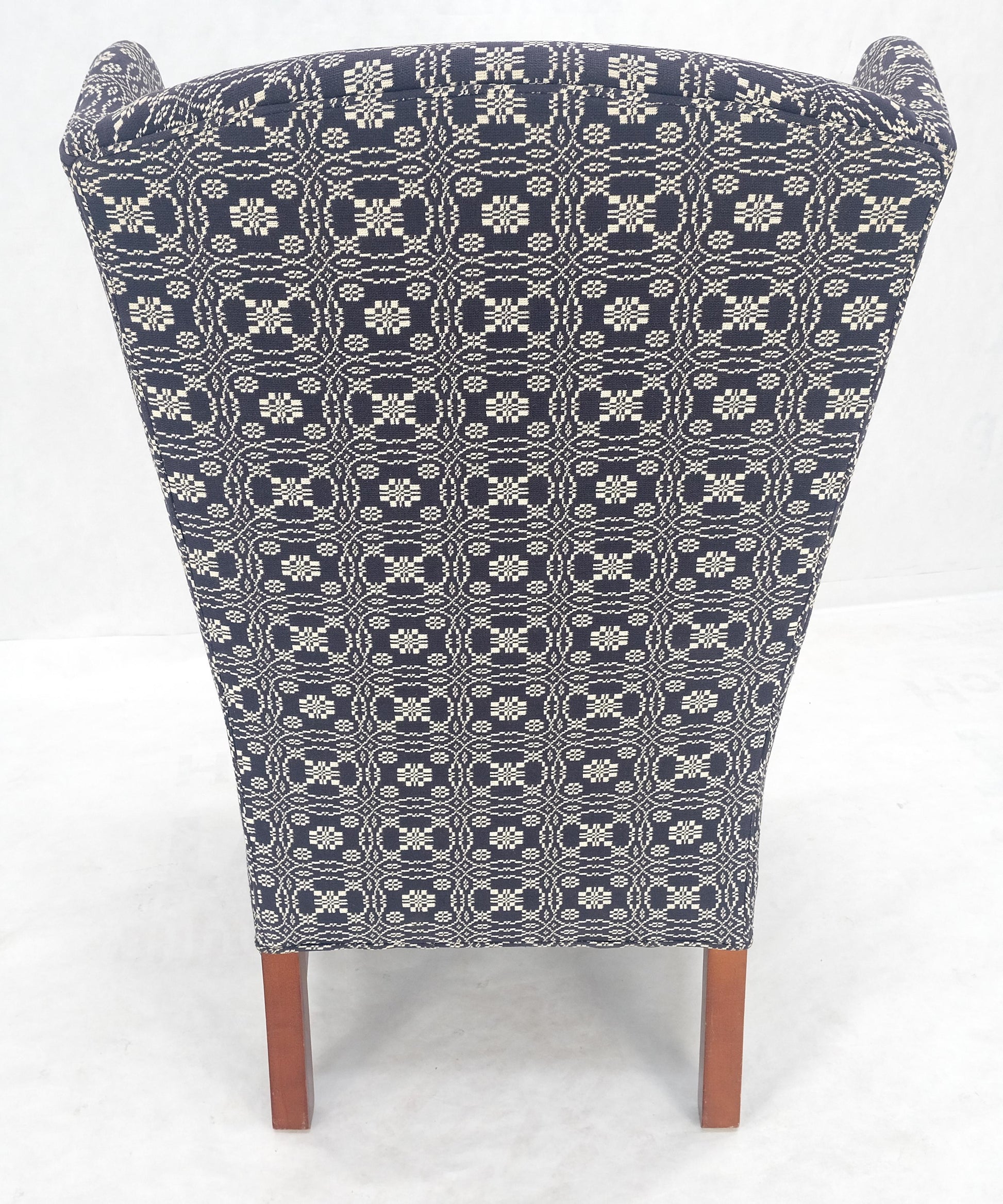 EstablishedLines Unusual Deep Wings Federal Style Mahogany Base Wing Club Armchair