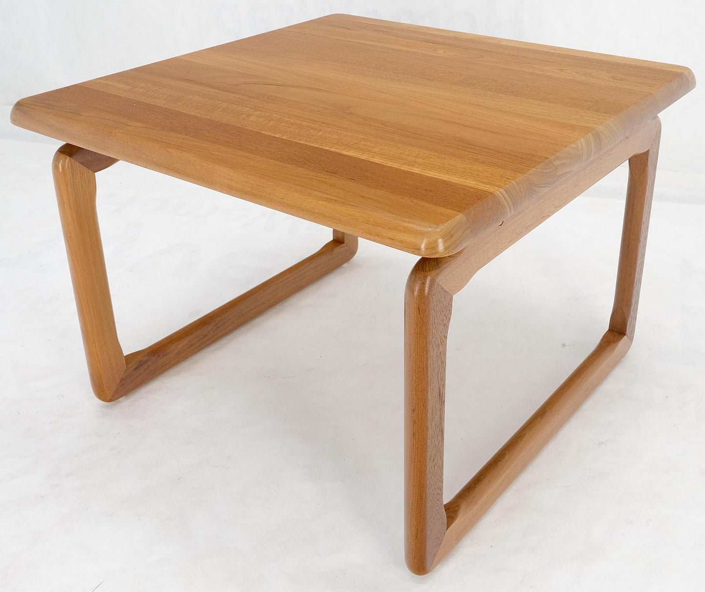 EstablishedLines Danish Mid Century Modern Solid Teak Top Square Side End Occasional Table MINT
