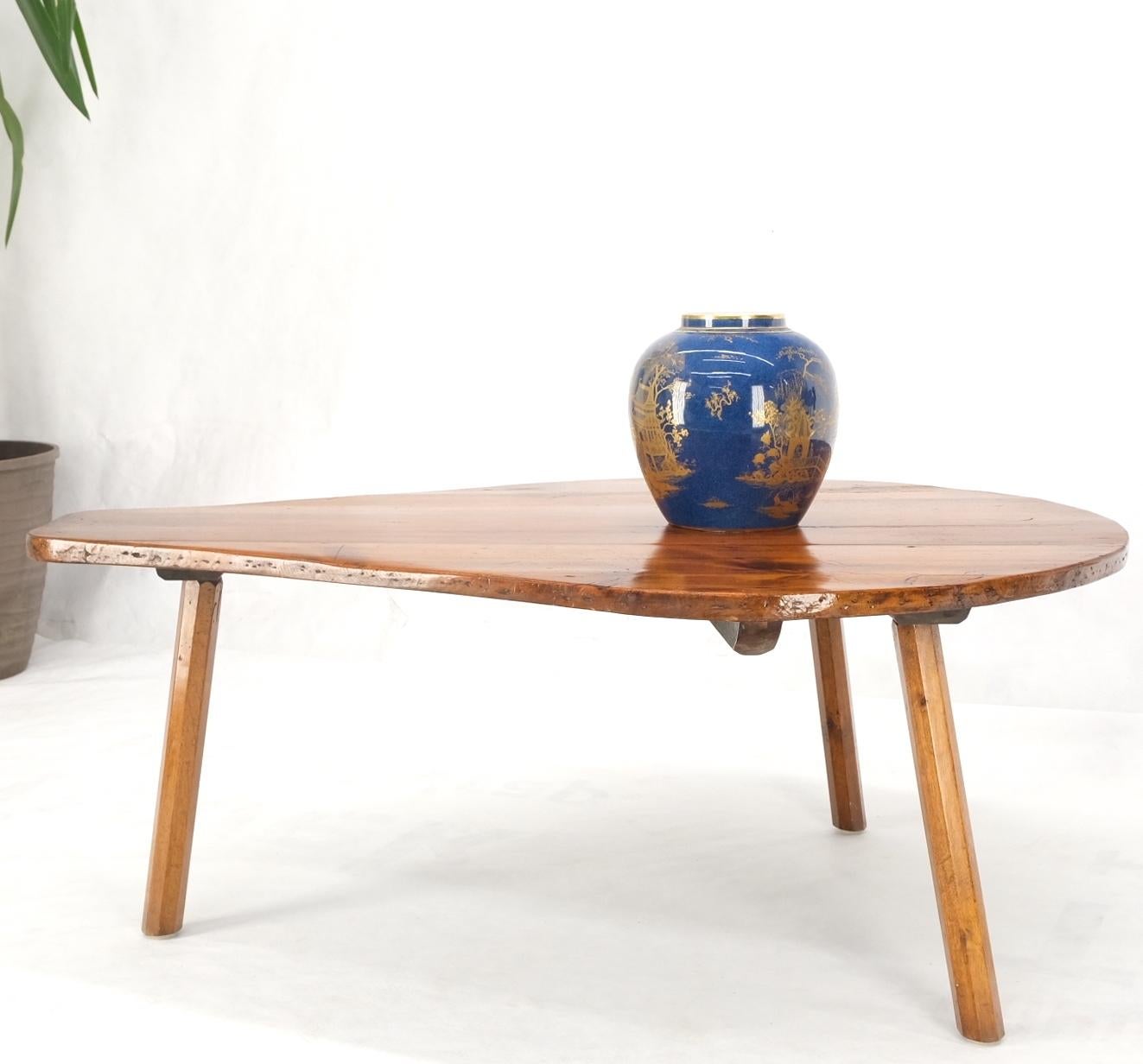 EstablishedLines Vintage Arts & Crafts Varnished Pine Guitar Shape Coffee Table Shaker Style MINT