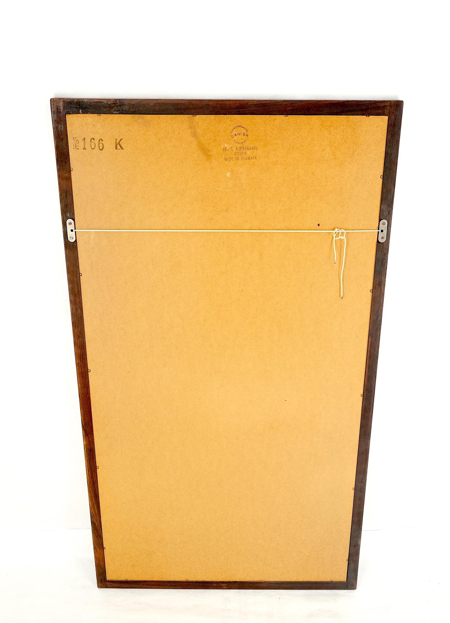 EstablishedLines Danish Mid Century Modern Solid Rosewood Frame Rectangle Wall Mirror MINT!