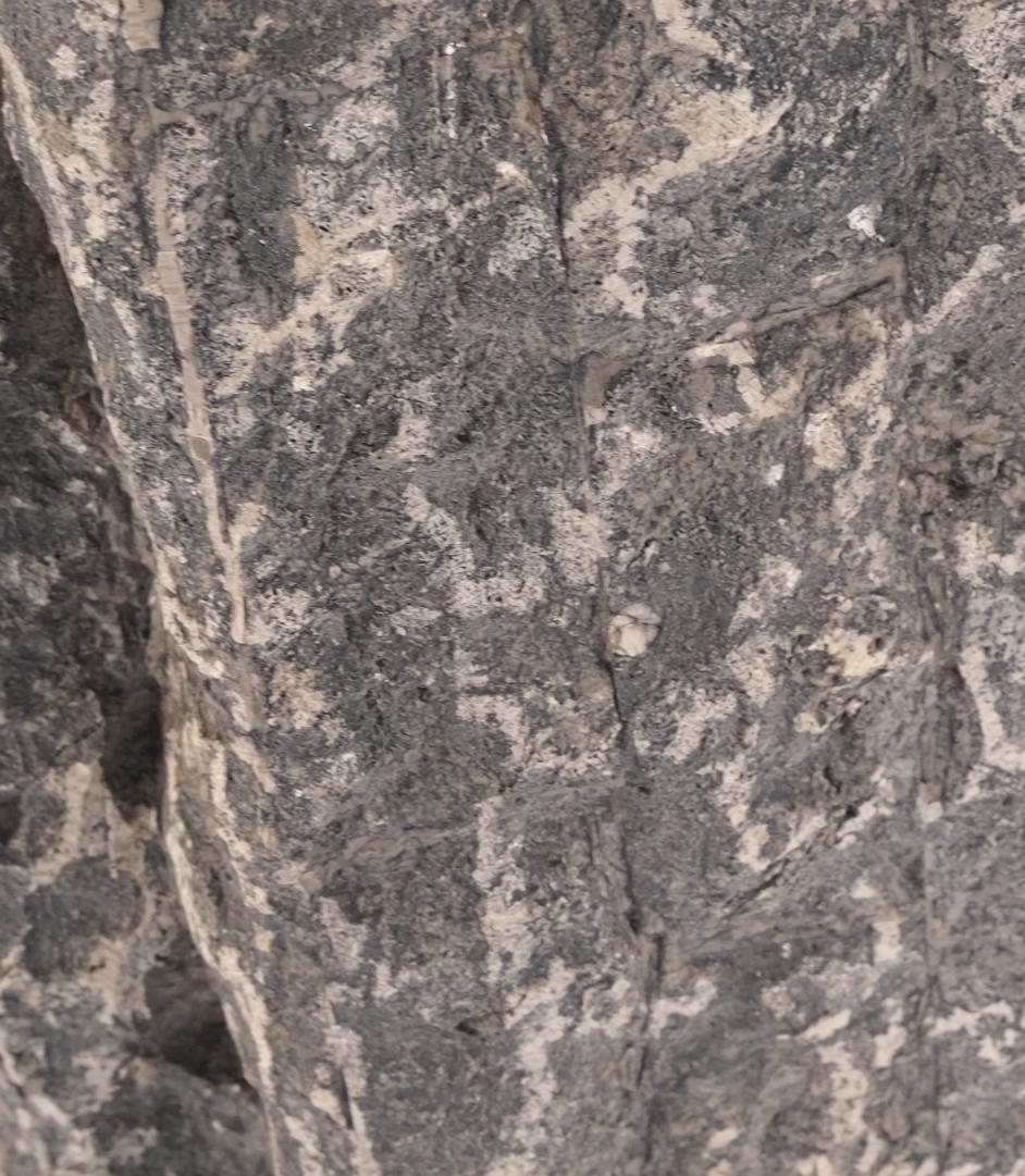 EstablishedLines Tessellated Stone Brass Inlay Square Pedestal Stand End Table Black & Grey Mint