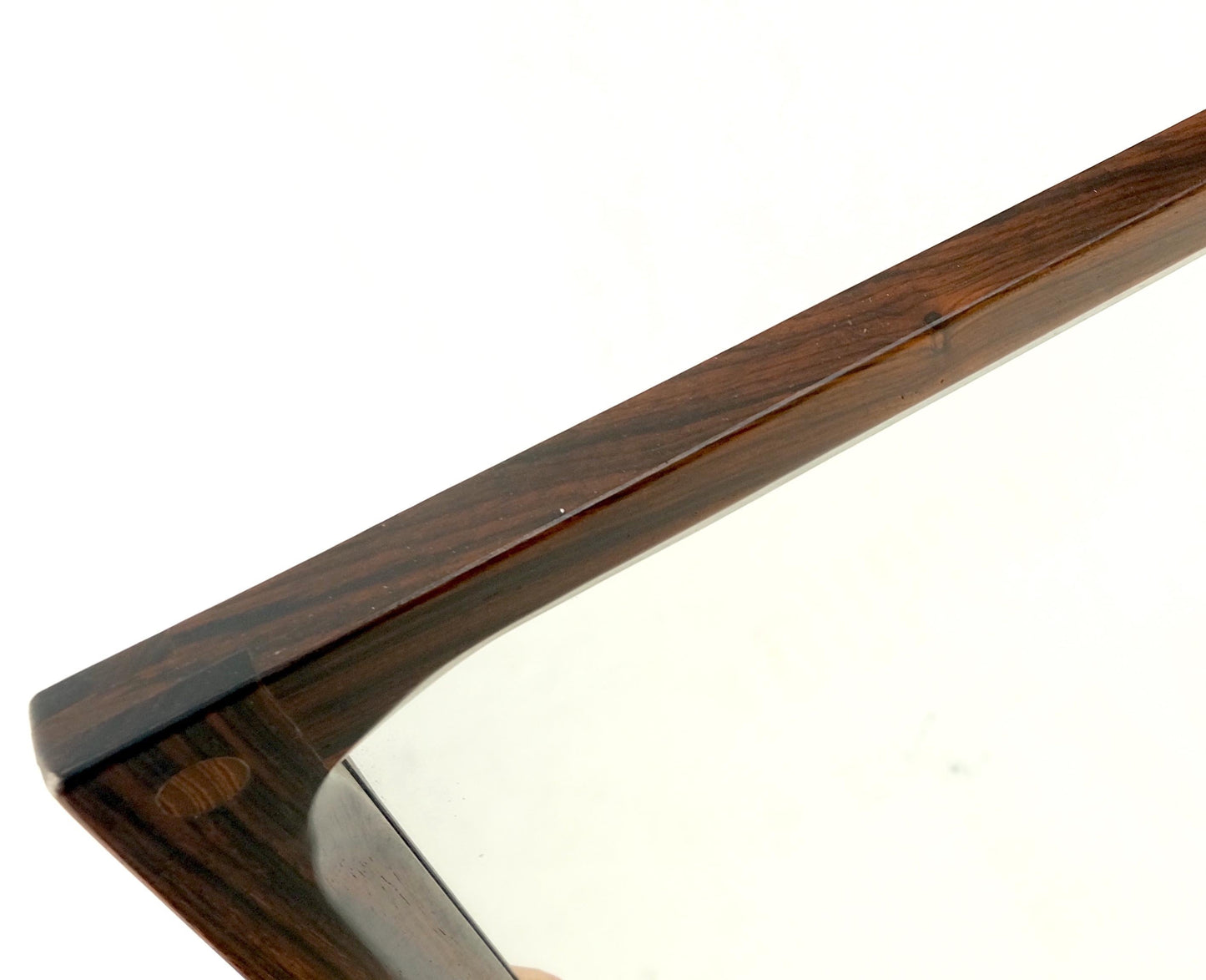 EstablishedLines Danish Mid Century Modern Solid Rosewood Frame Rectangle Wall Mirror MINT!