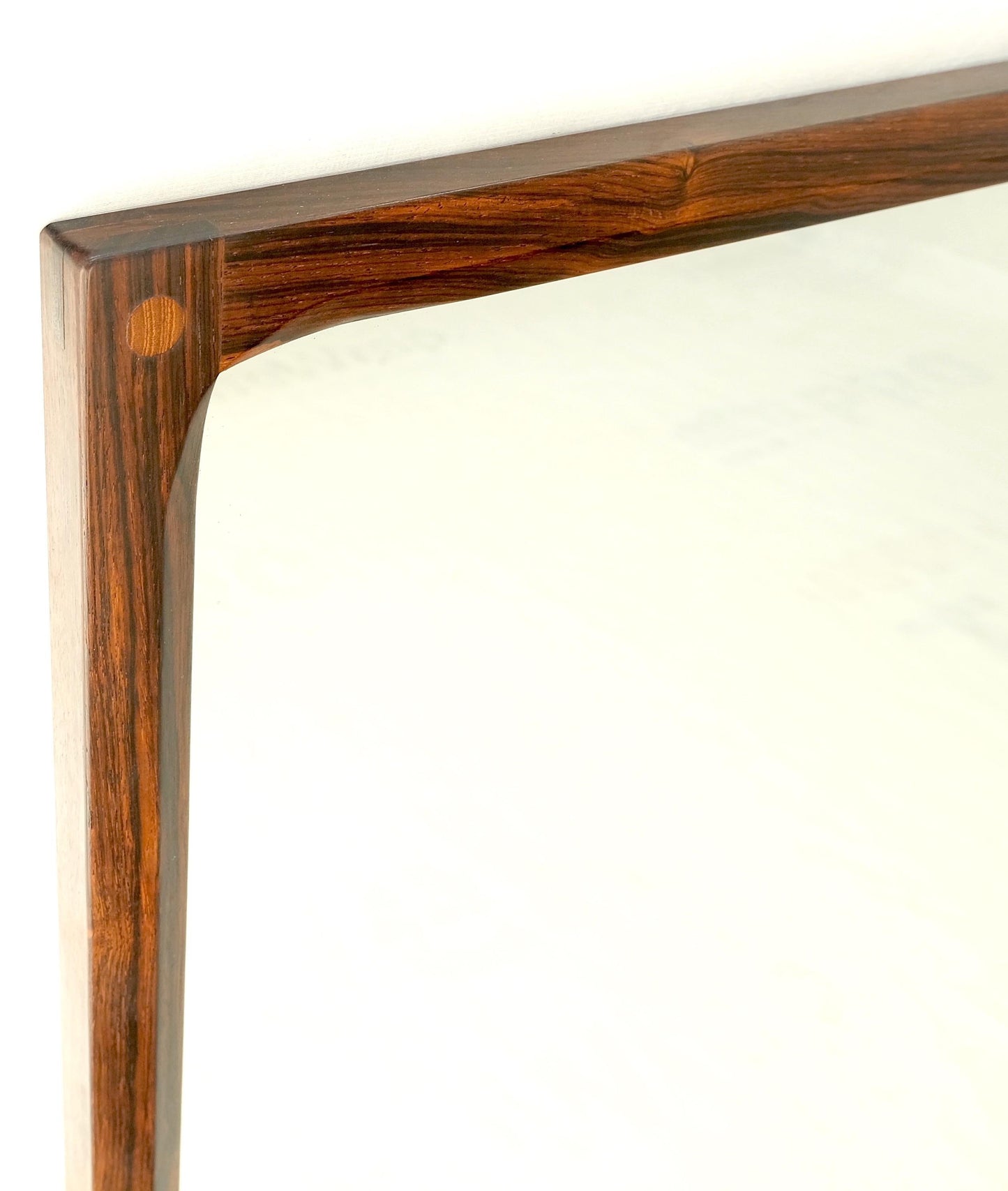 EstablishedLines Danish Mid Century Modern Solid Rosewood Frame Rectangle Wall Mirror MINT!