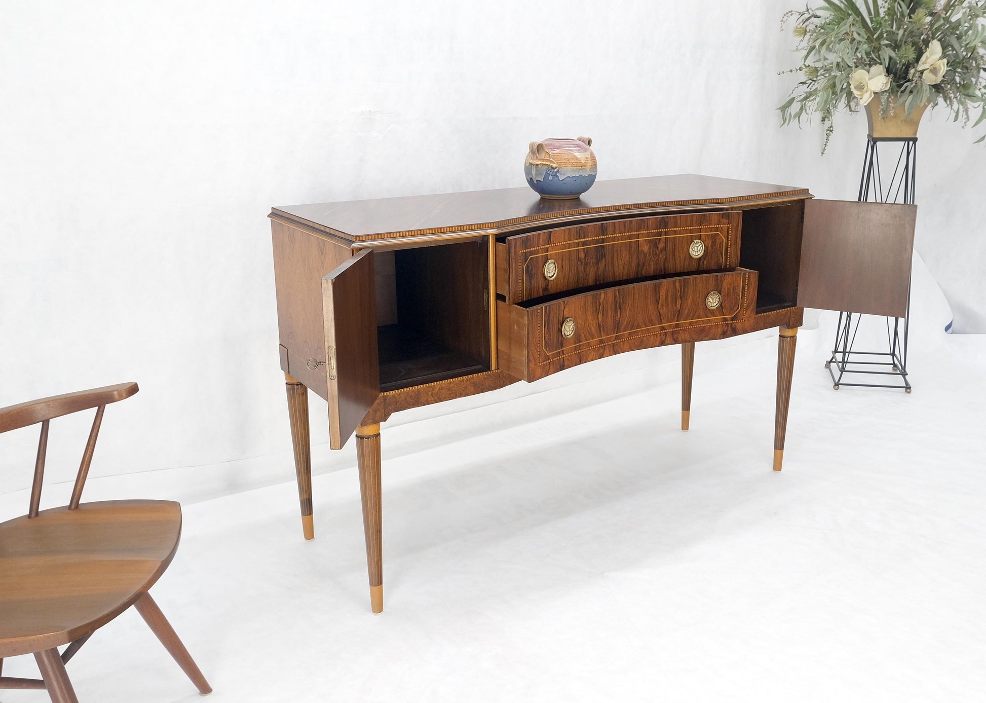 EstablishedLines French Art Deco Rosewood Sideboard Server Buffet Cabinet Credenza MINT