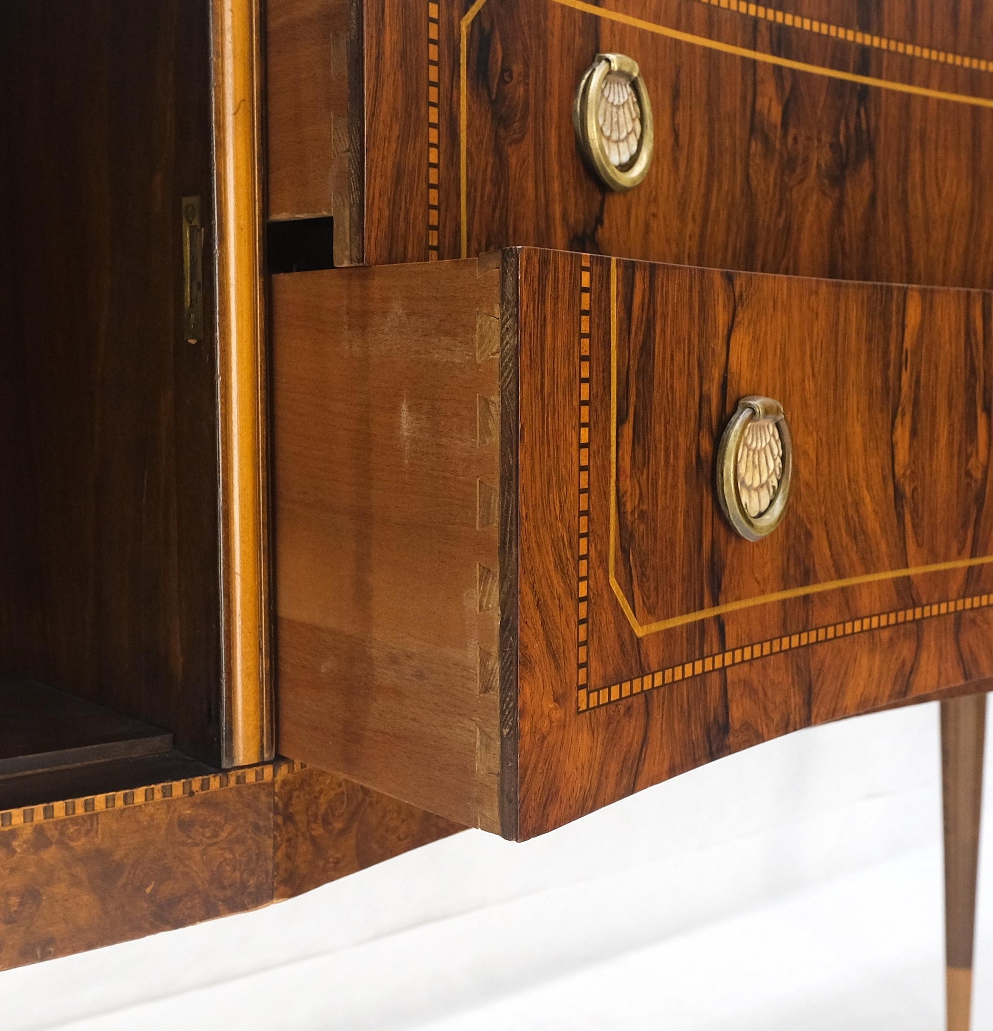 EstablishedLines French Art Deco Rosewood Sideboard Server Buffet Cabinet Credenza MINT